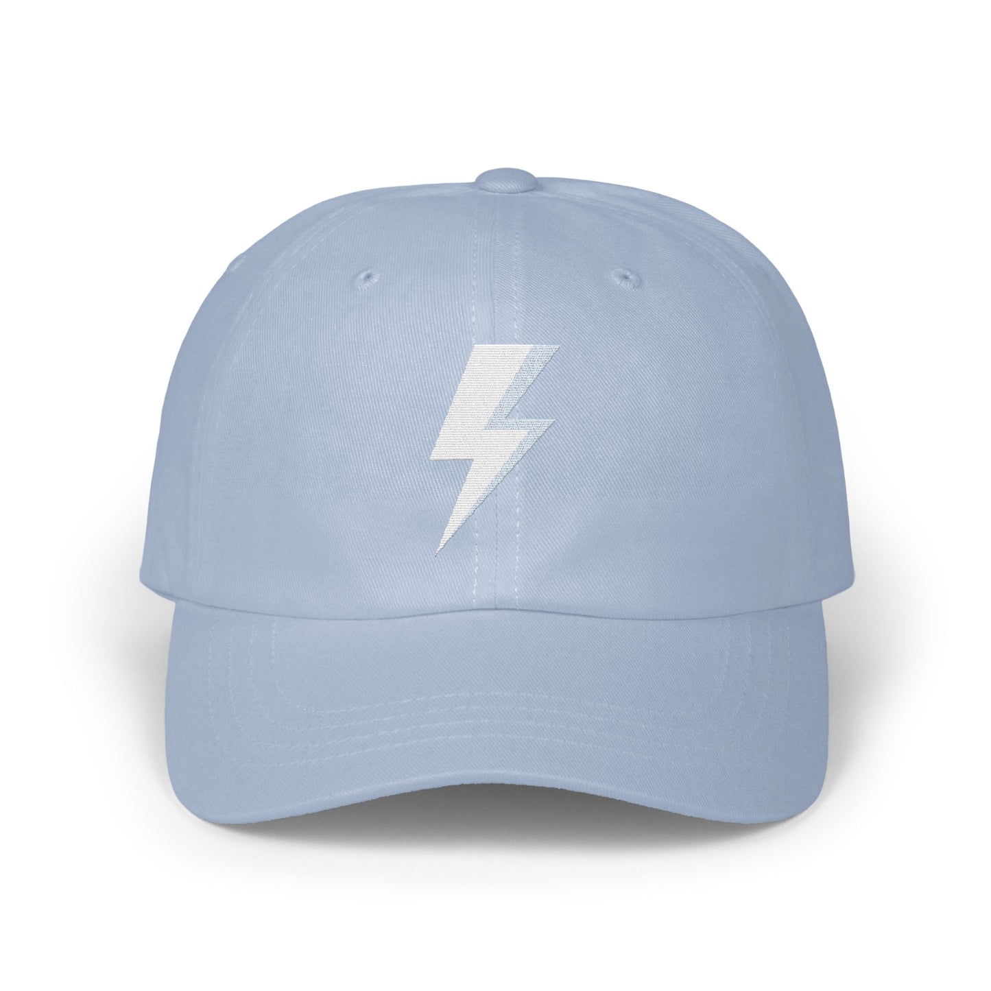 Light Blue Cap with White Lightning Bolt design product type