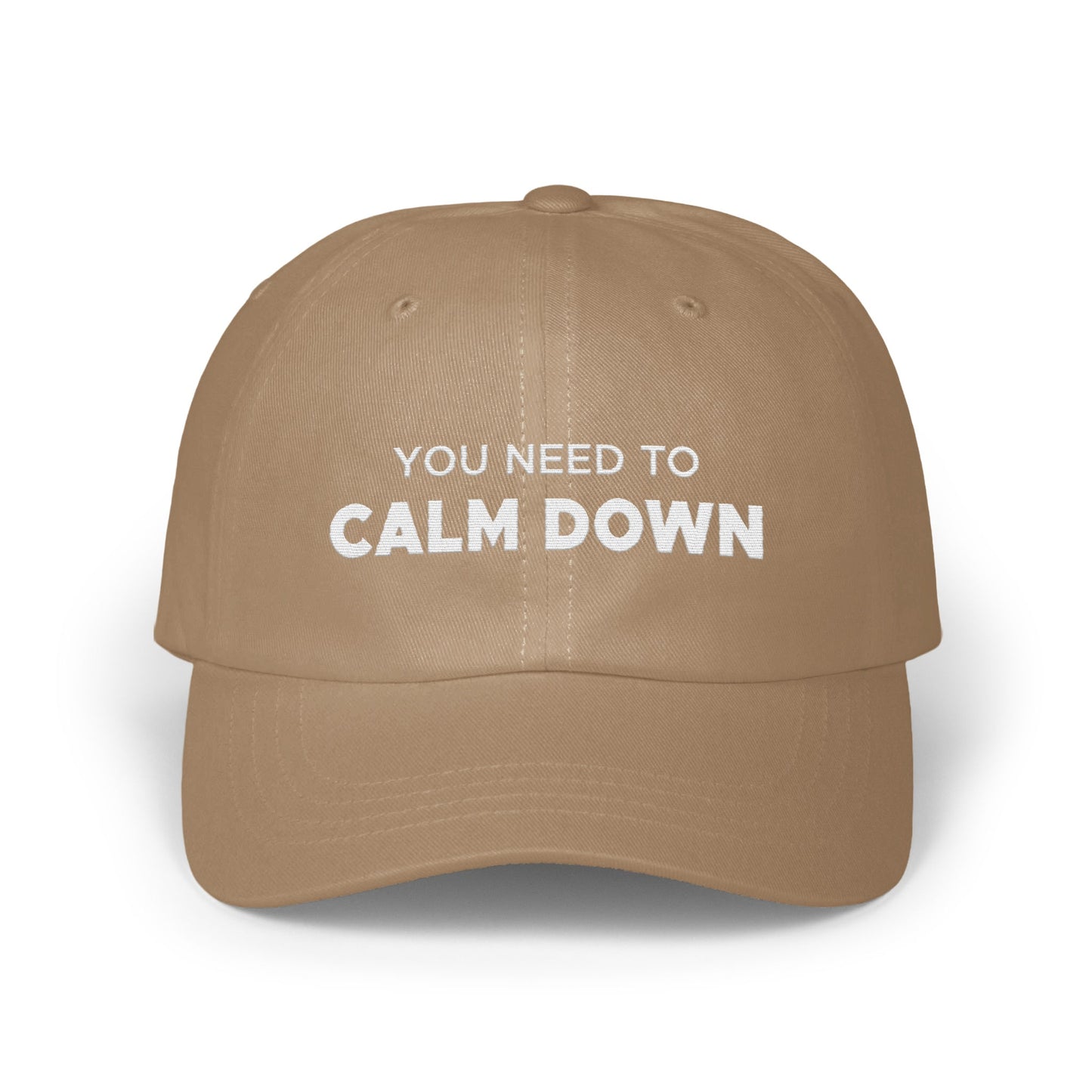 YOU NEED TO CALM DOWN Beige Baseball Cap product