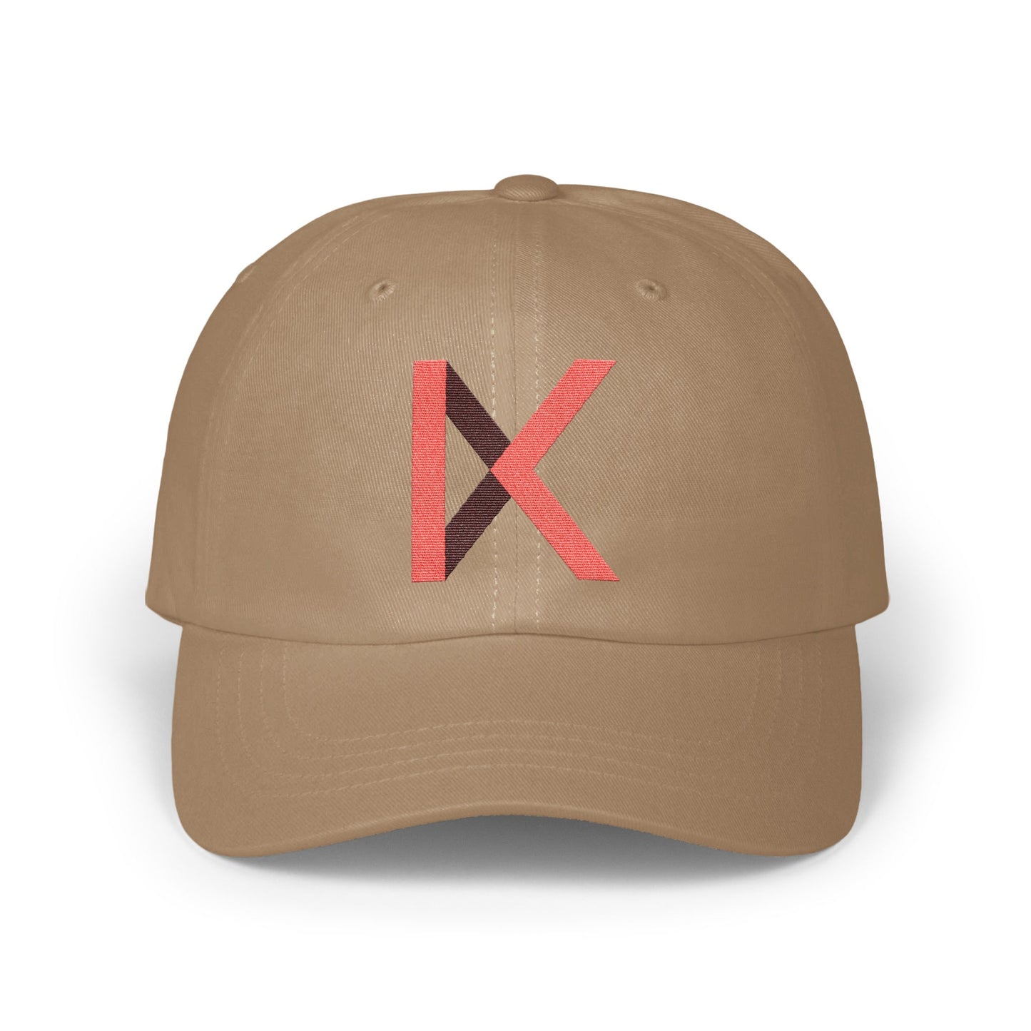 Stylish Beige Baseball Cap with Embroidered K Design product type