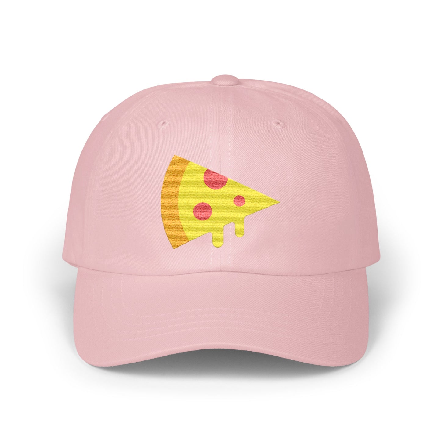 Fun Pink Baseball Cap with Cartoon Pizza Slice product