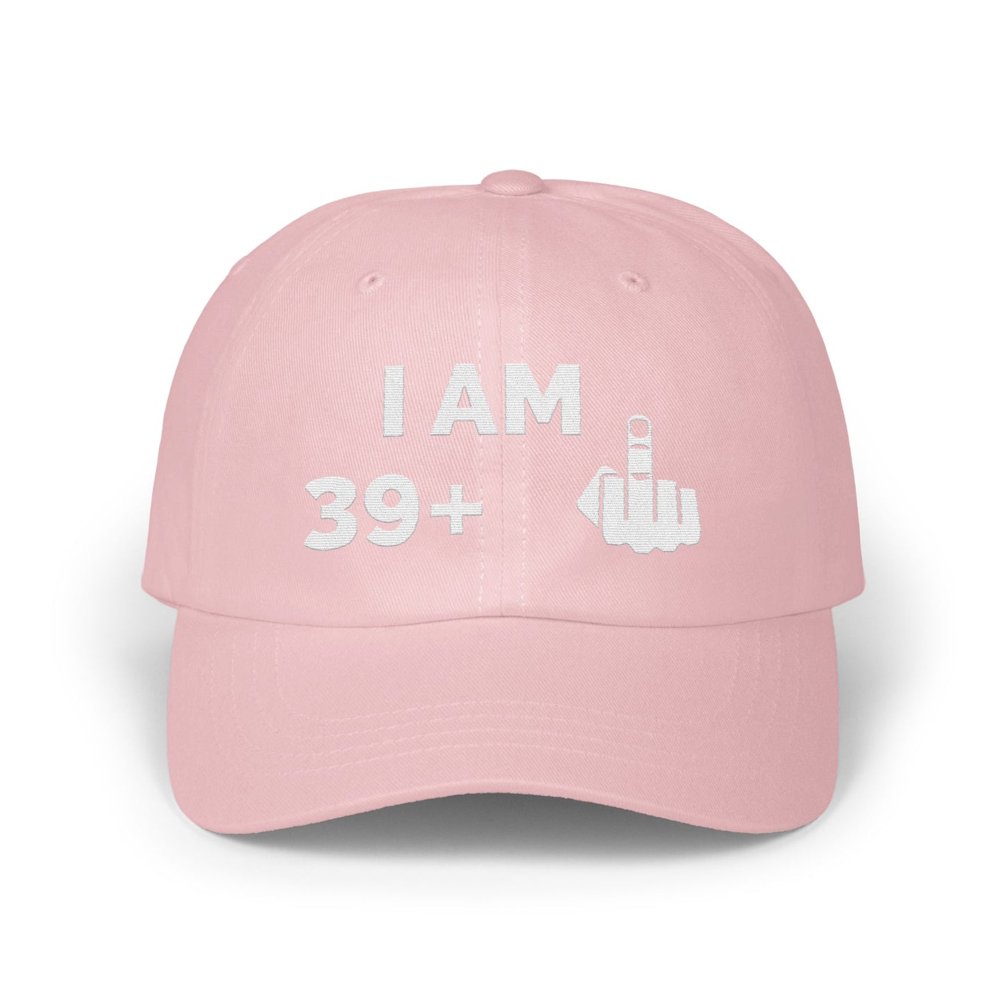 I AM 39 Plus Funny Quote Pink Baseball Cap product