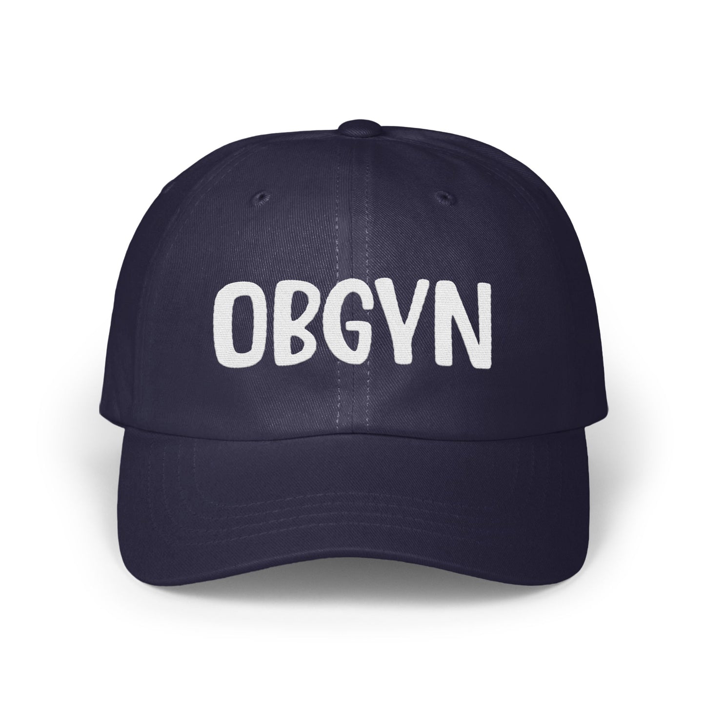 OBGYN Lettering Embroidered Black Hat product type
