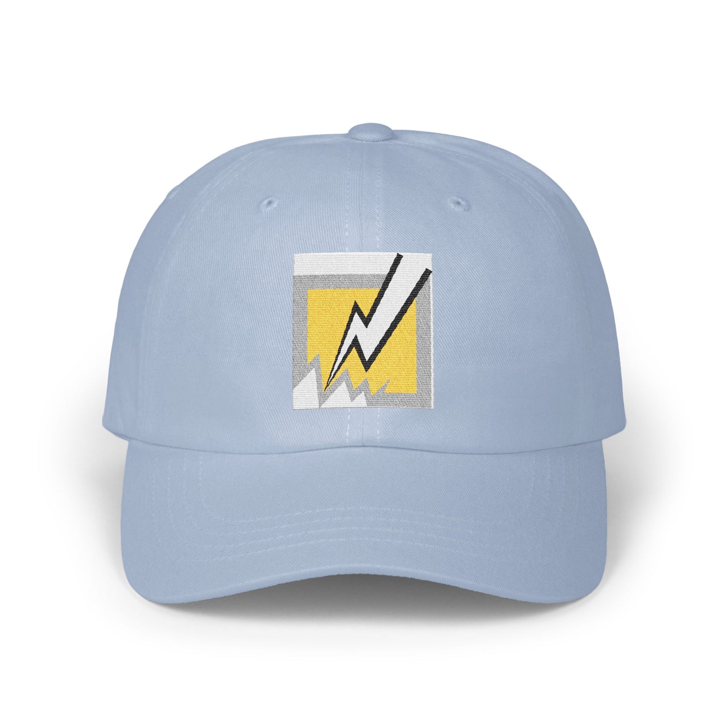 Lightning Bolt Design Light Blue Embroidered Cap product type