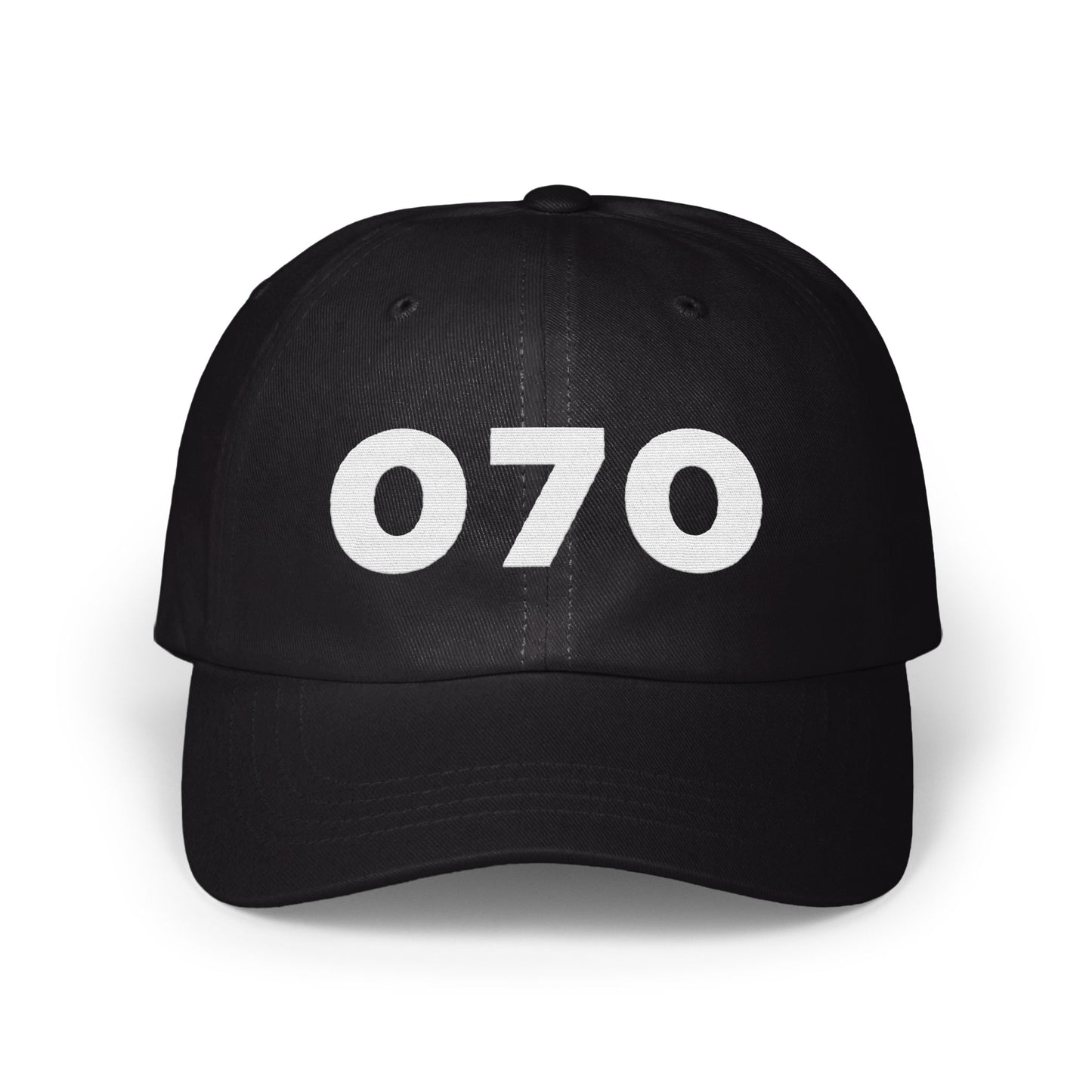 Black Hat with Bold 070 Numbers Casual Product