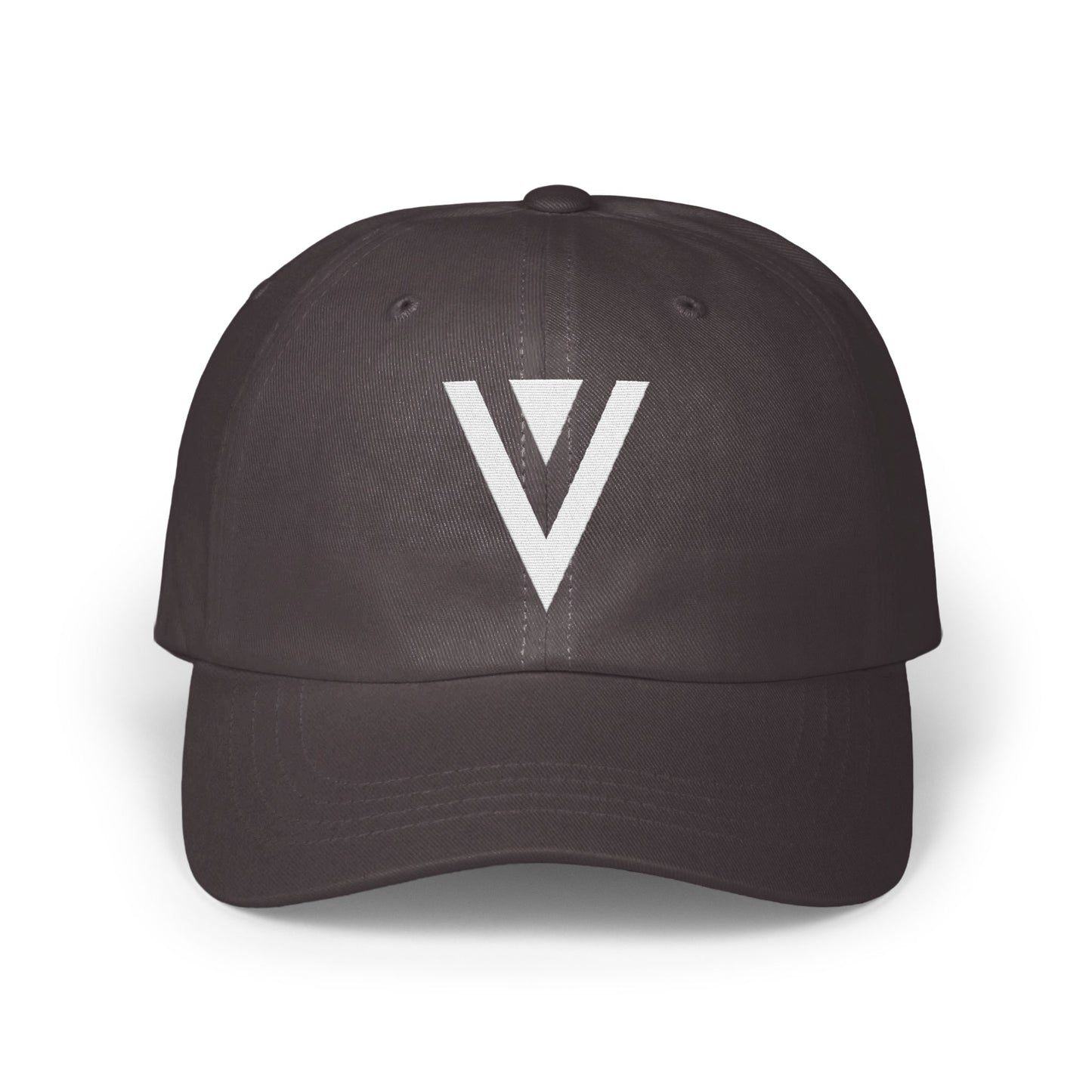 Minimalist Black Cap with White V Design product type