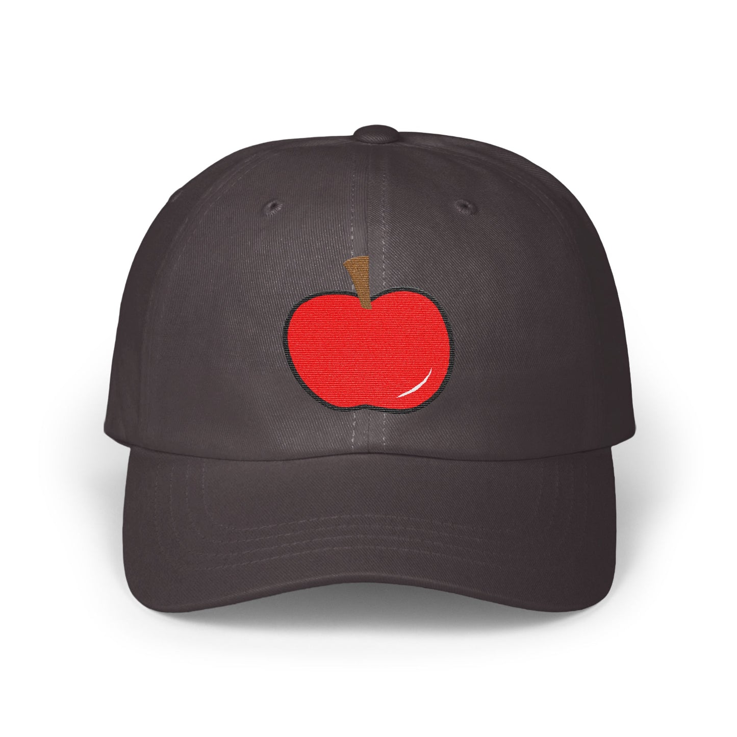 Trendy Cap with Embroidered Red Apple Design Hat product