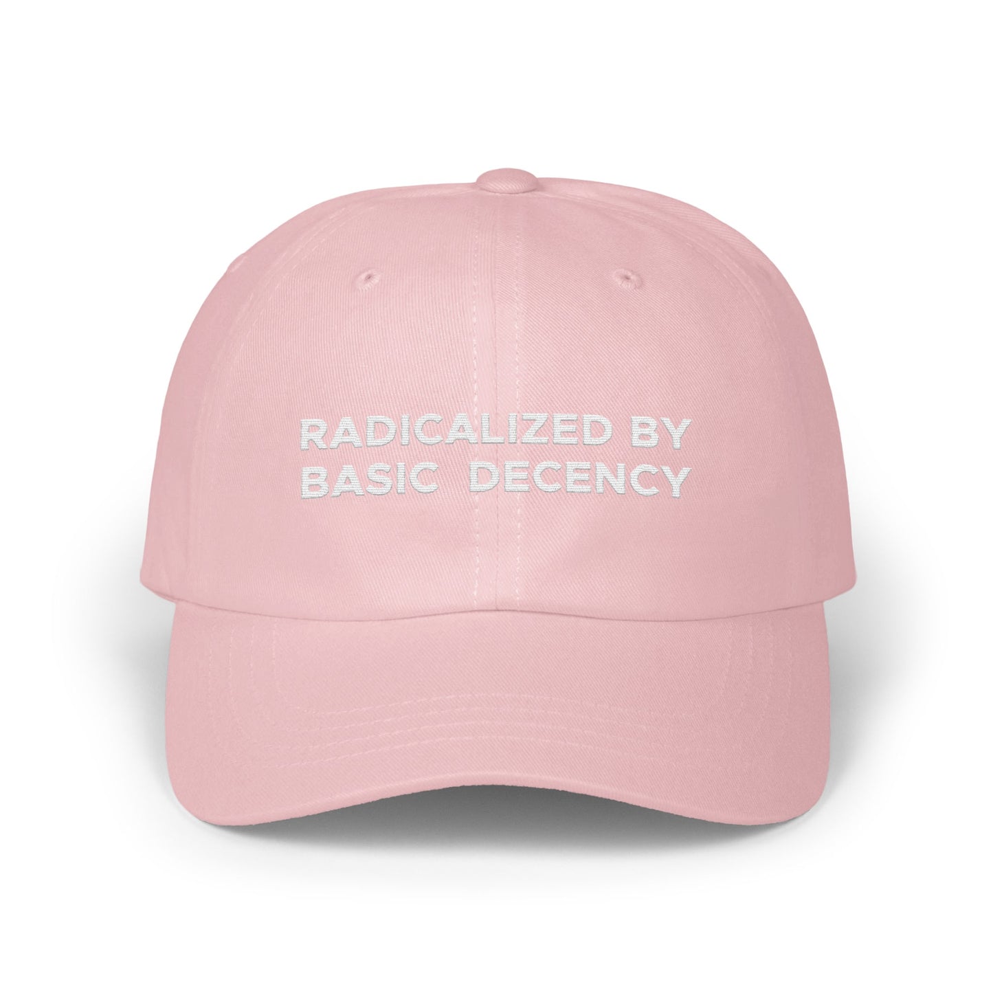 Radicalized by Basic Decency Baseball Cap product