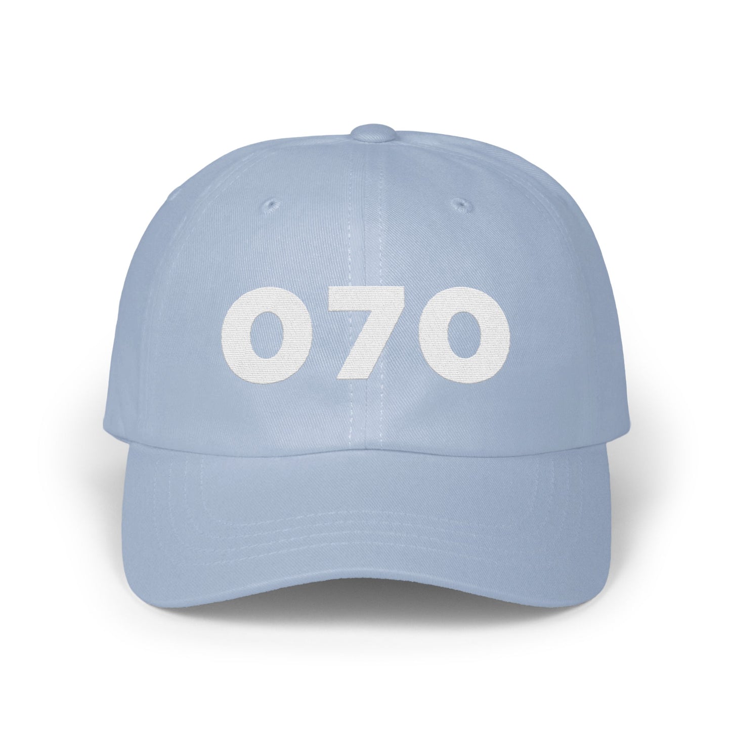 Stylish Light Blue Baseball Cap with 070 Logo product