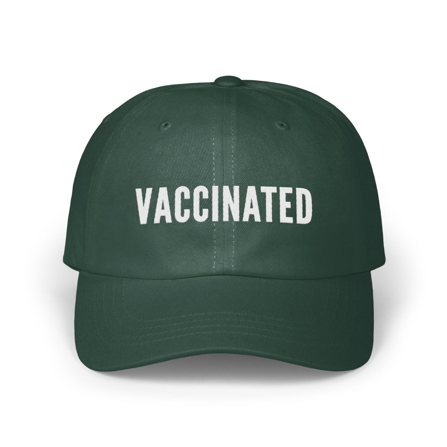 Vaccinated Statement Adjustable Green Cap Hat product