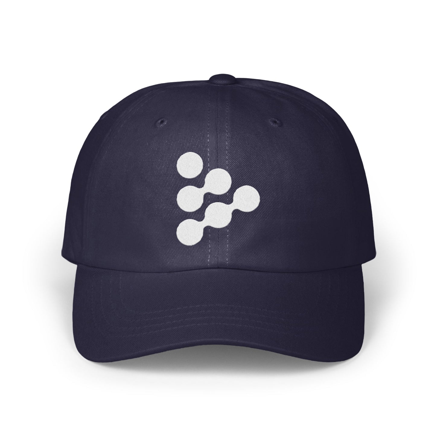 Modern Navy Blue Baseball Cap with Logo Design product