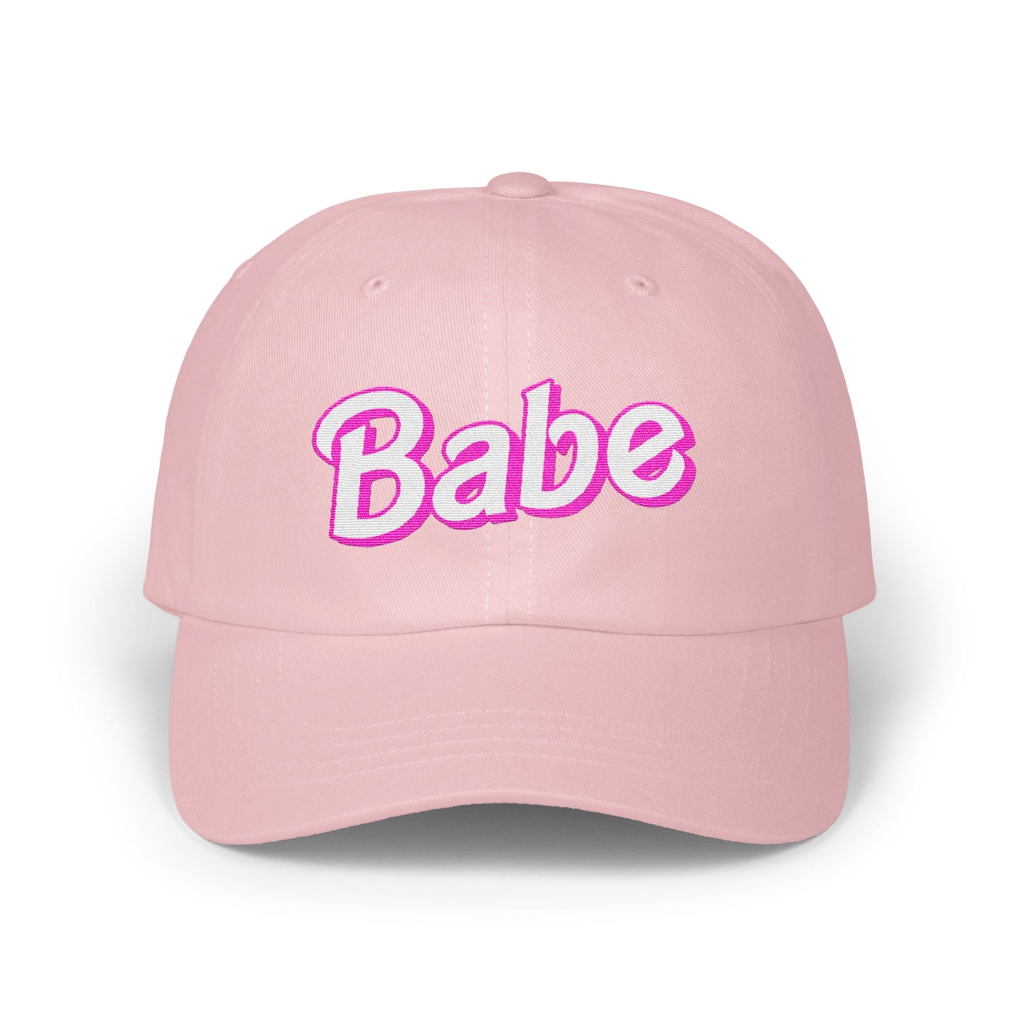 Babe Embroidered Pink Baseball Cap Stylish Hat product