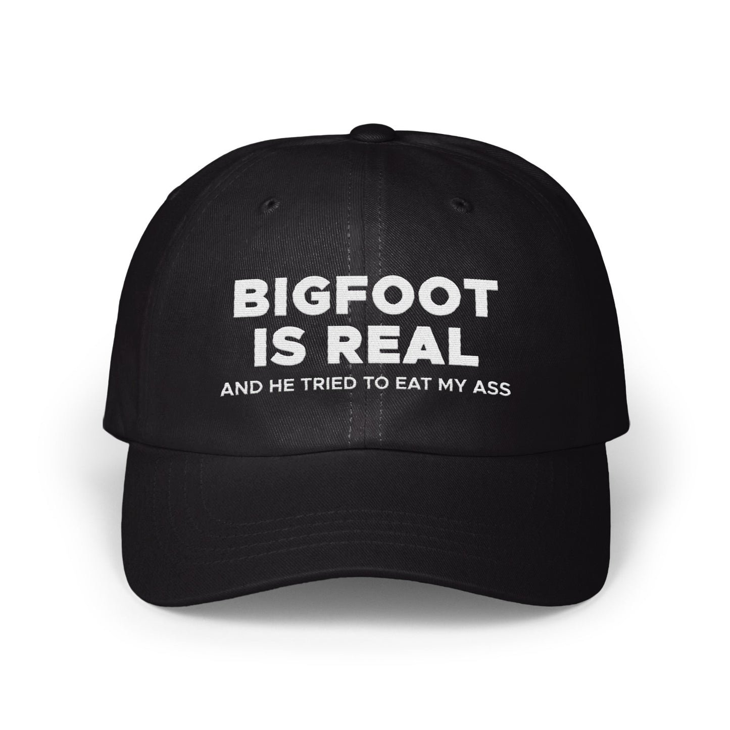 Bigfoot is Real Funny Statement Hat product type