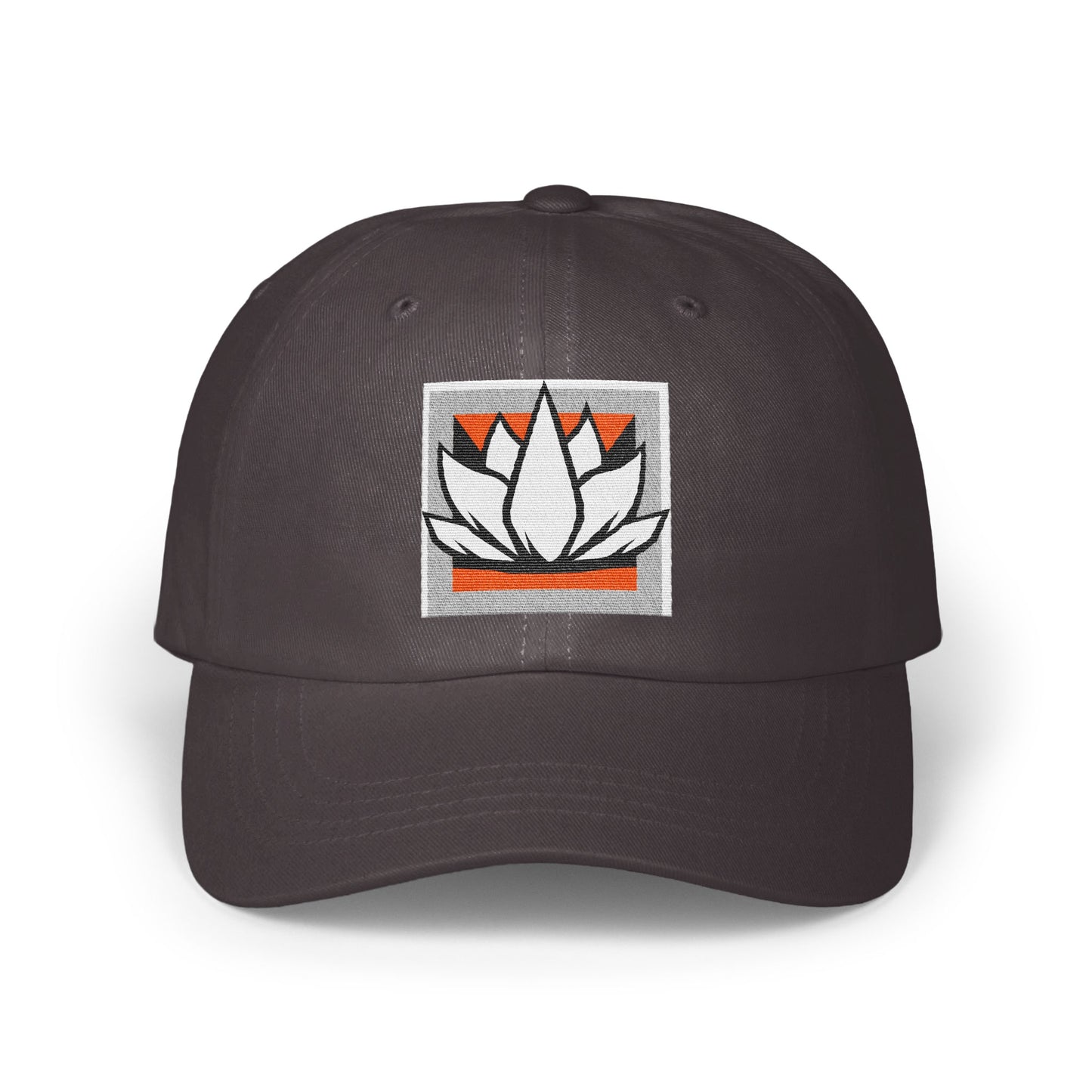 Lotus Flower Embroidered Logo on Stylish Black Hat product