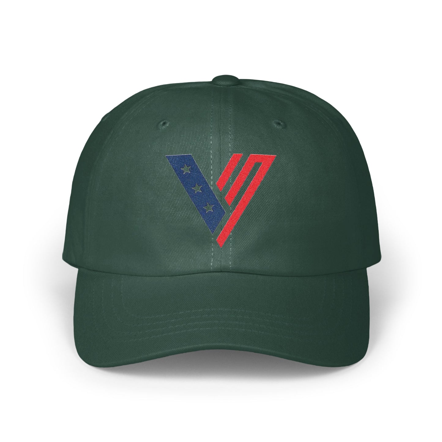 Patriotic Green Hat with Unique V Logo product