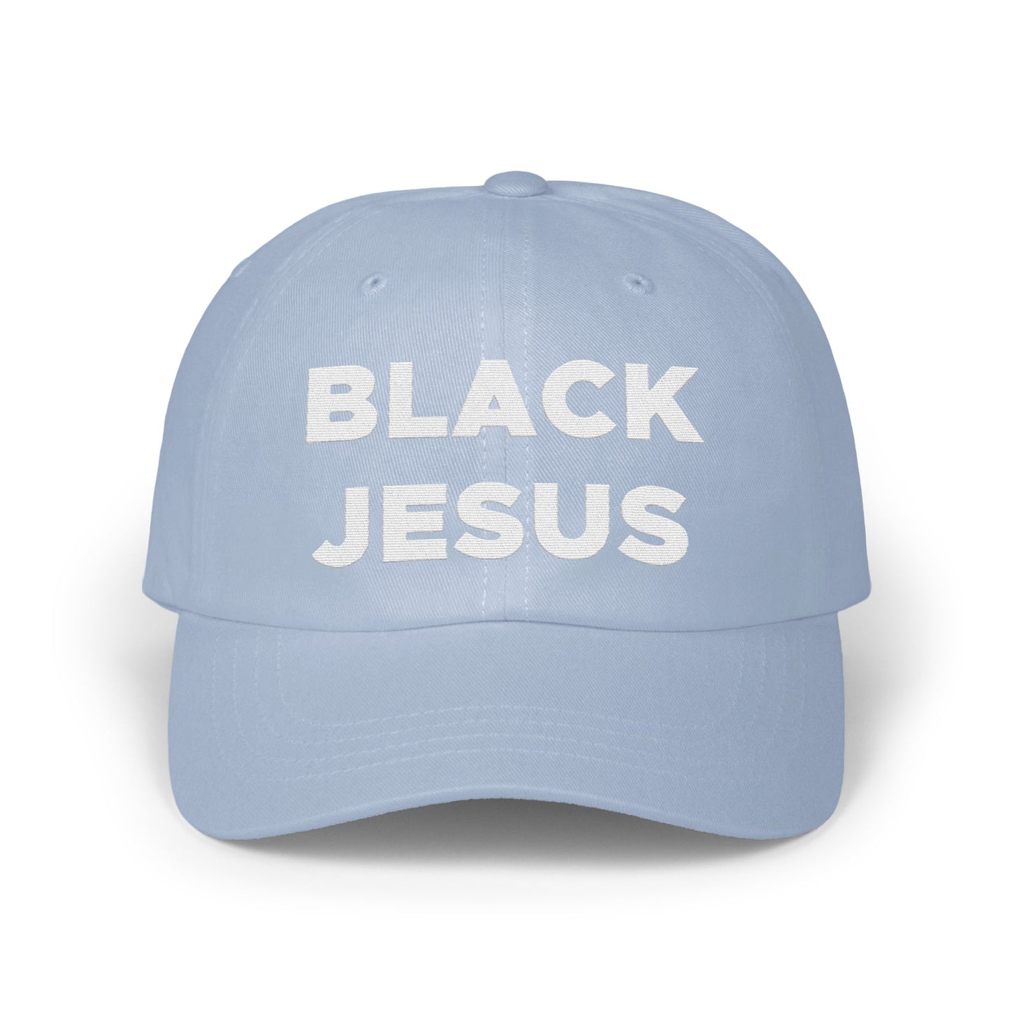 Black Jesus Print Light Blue Cap Hat Product