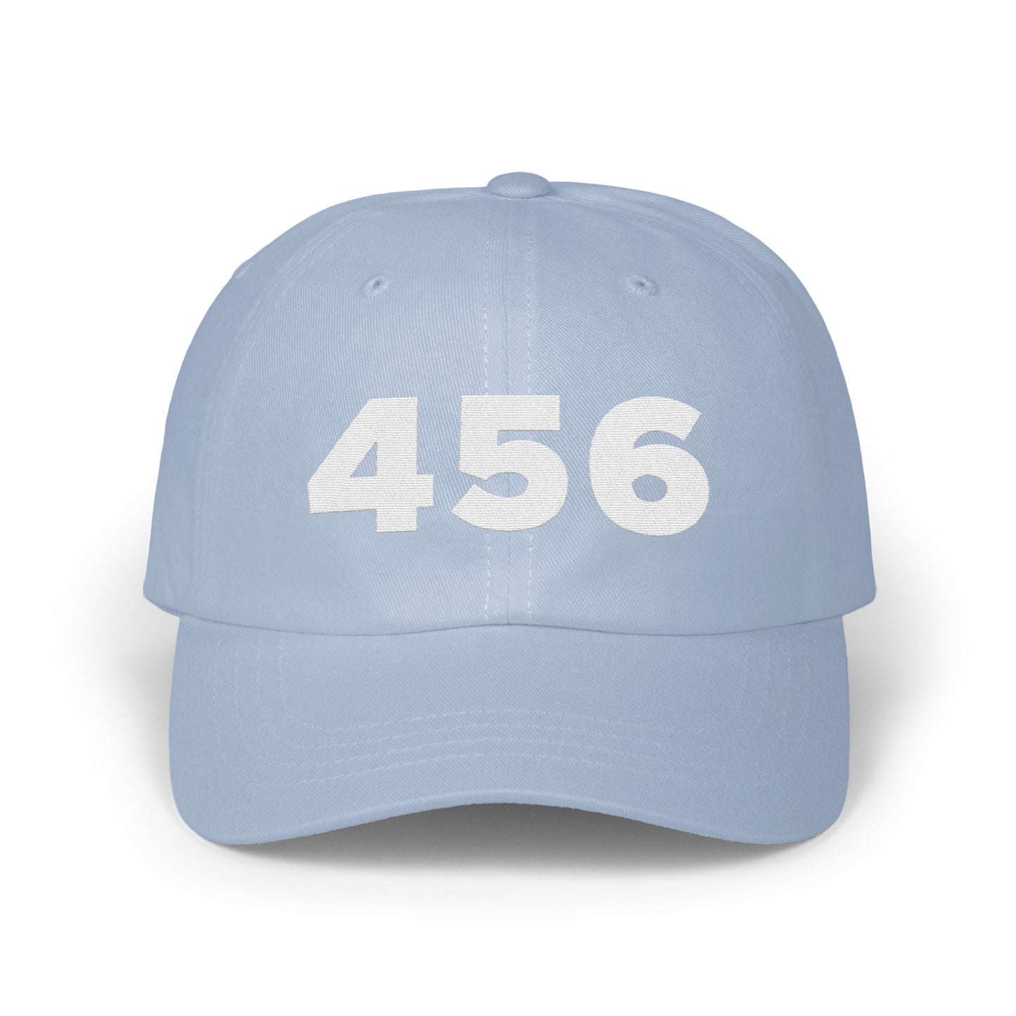 Light Blue Cap with Bold White Number 456 product type