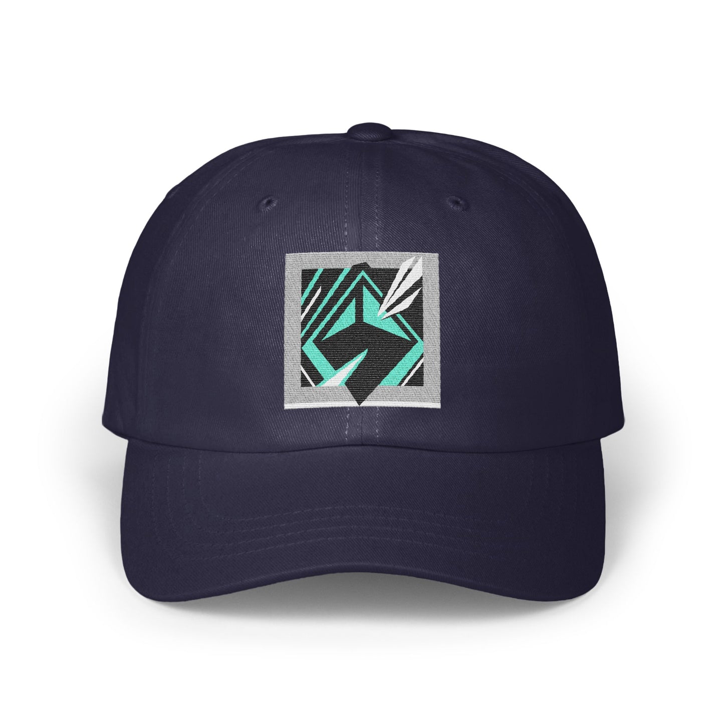 Stylish Navy Cap with Geometric Design Hat product type