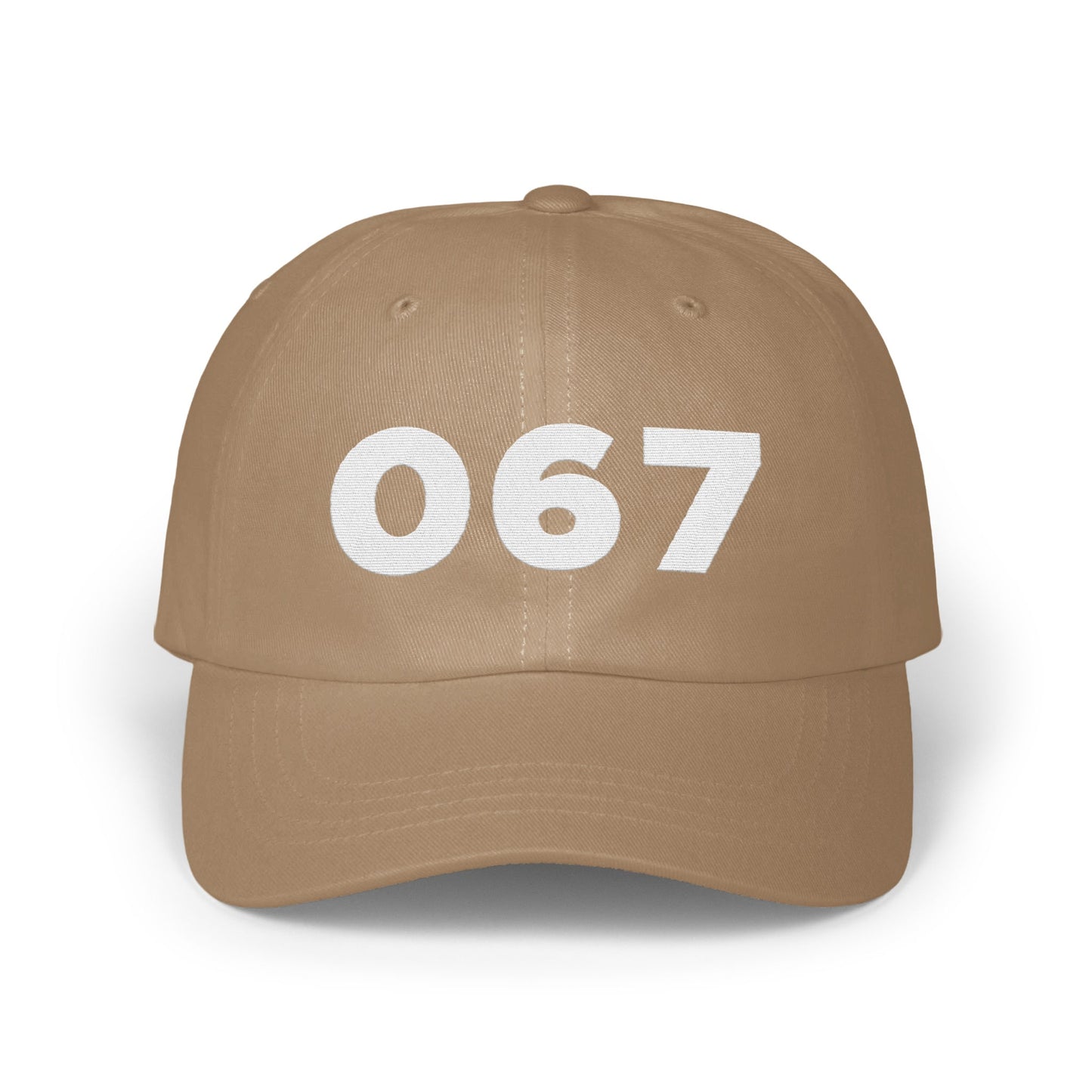 Stylish Beige Baseball Cap with 067 Print product