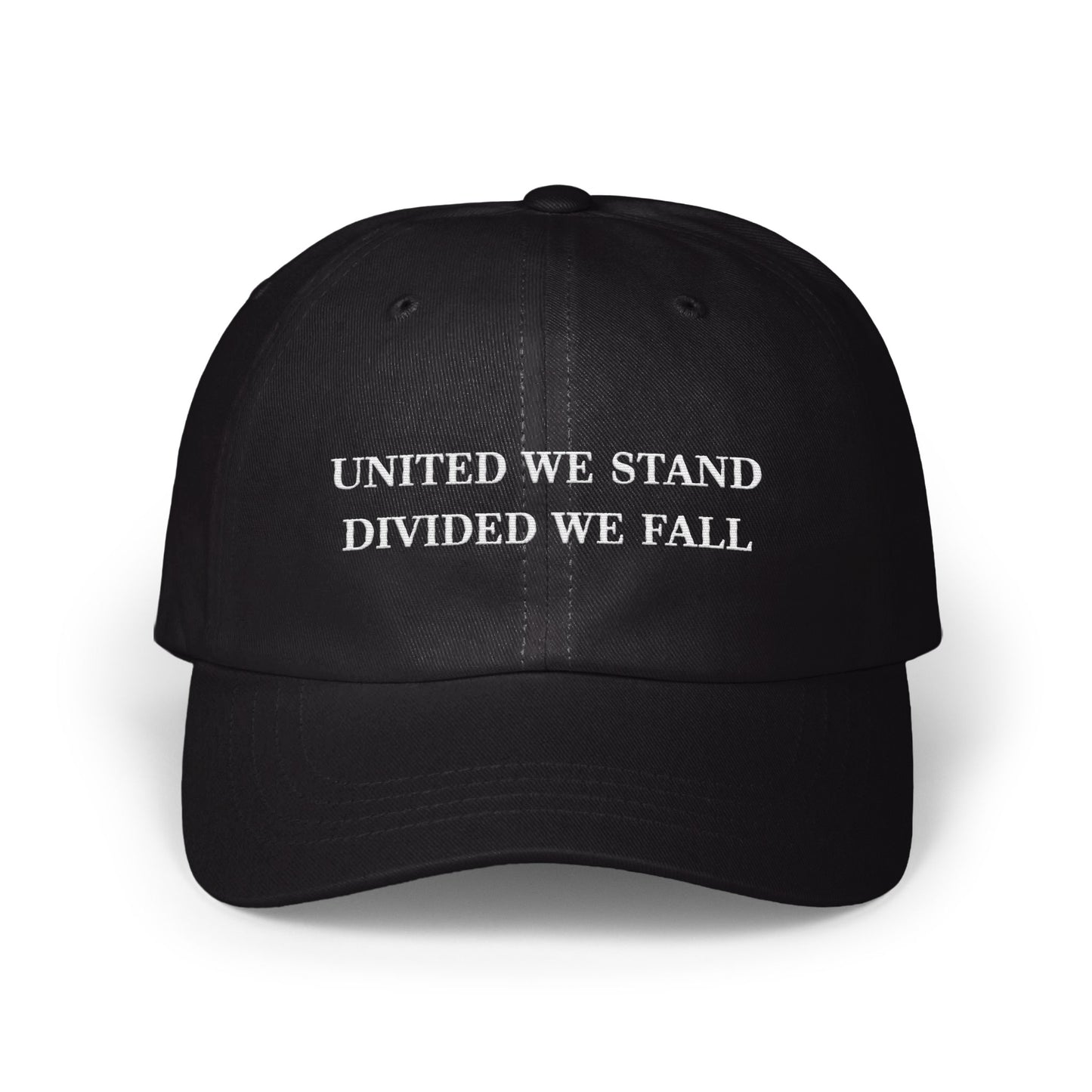 United We Stand Divided We Fall statement hat product type