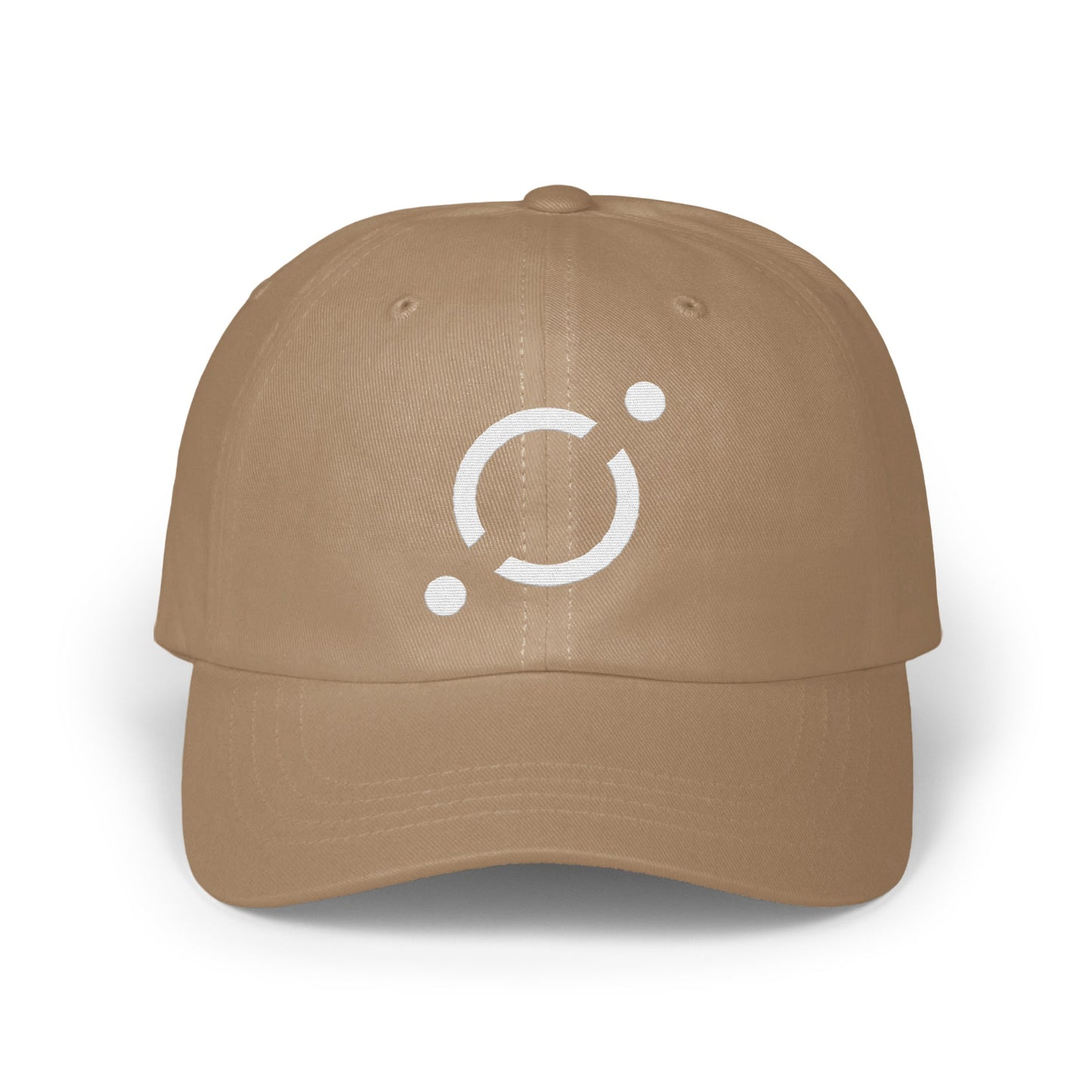 Trendy Beige Baseball Cap with Modern Logo Hat product type
