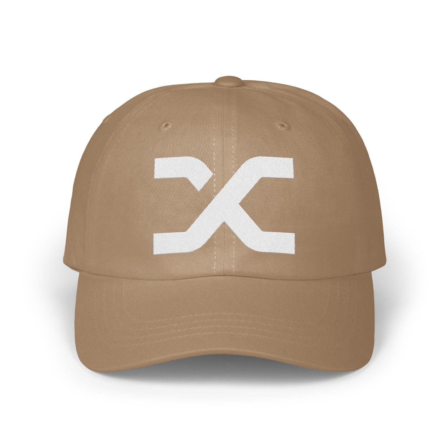Stylish Beige Hat with Bold White Design cap product