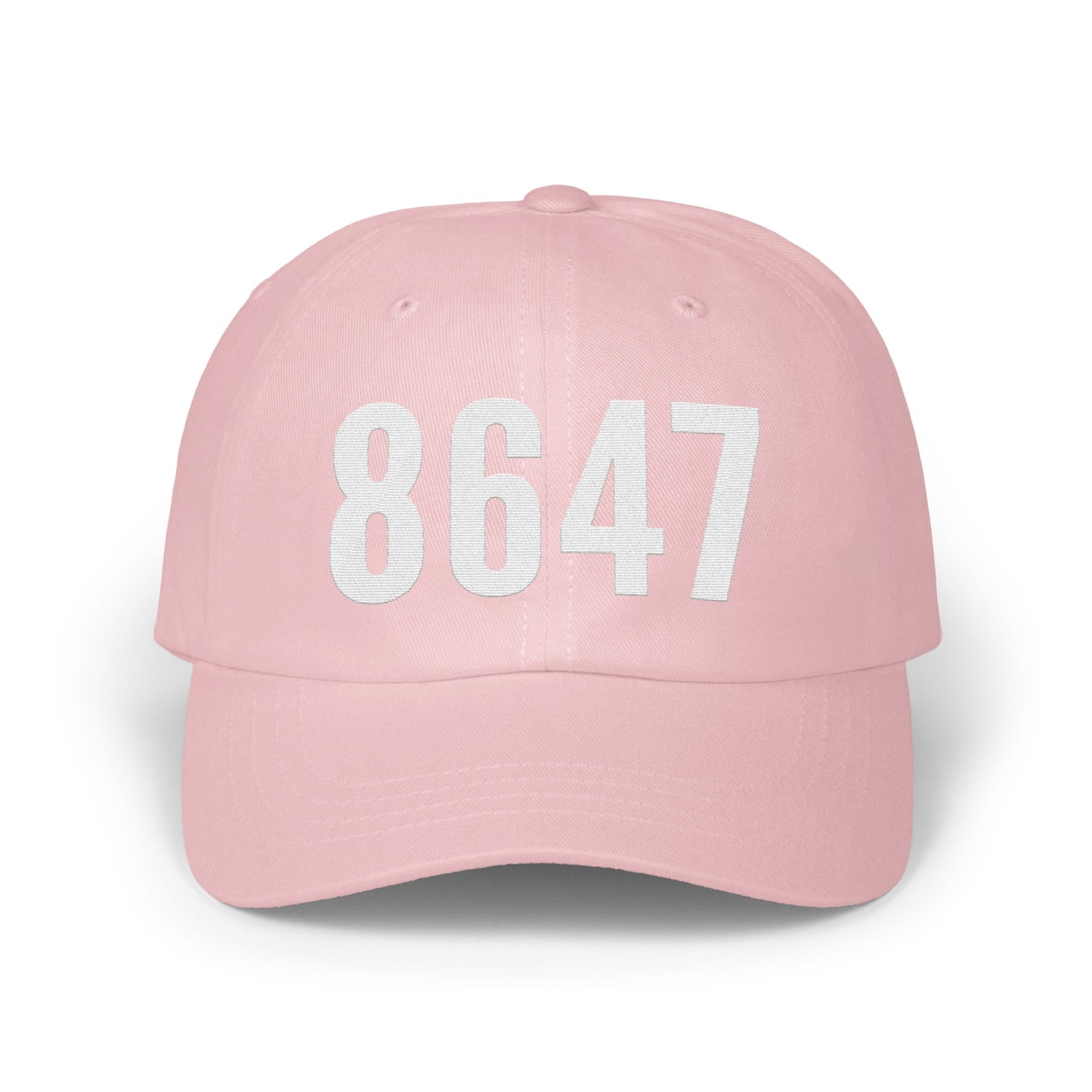 Pink Baseball Cap with Large 8647 Design product