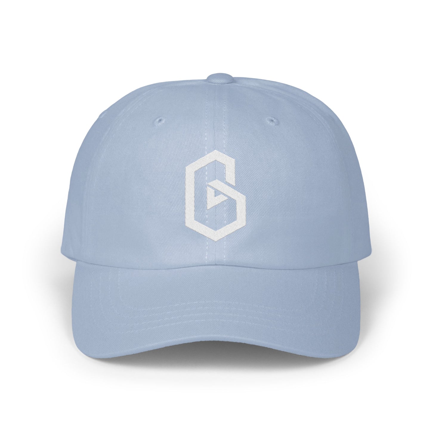 Stylish Light Blue Cap with Intriguing Logo product type