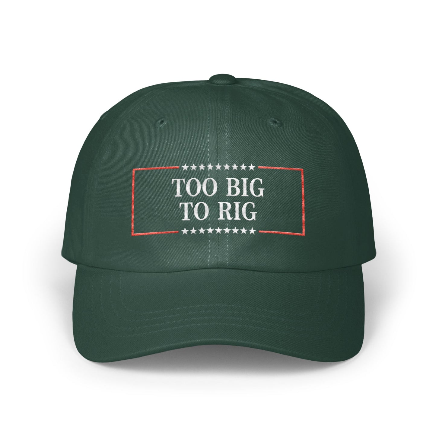 Too Big To Rig Text Printed Cap Hat product