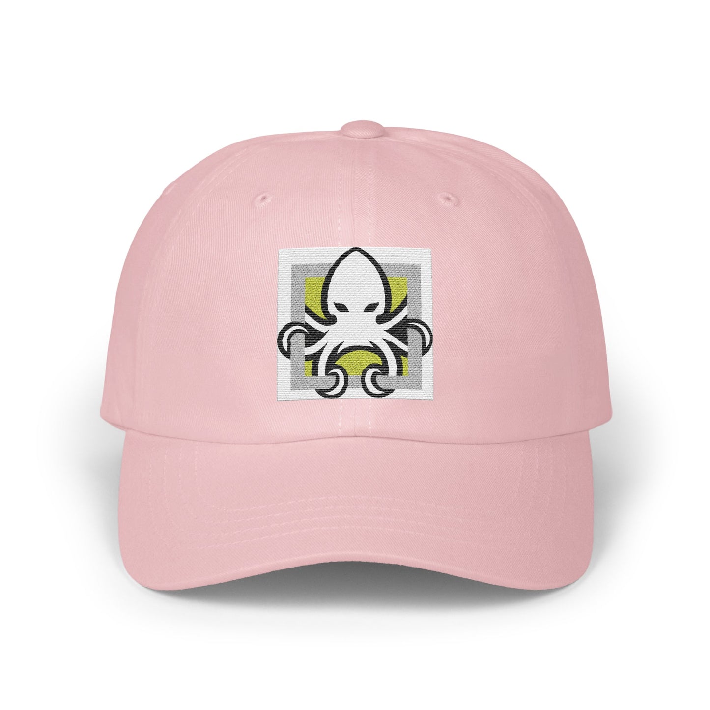 Stylish Pink Cap with Unique Squid Logo Design Cap