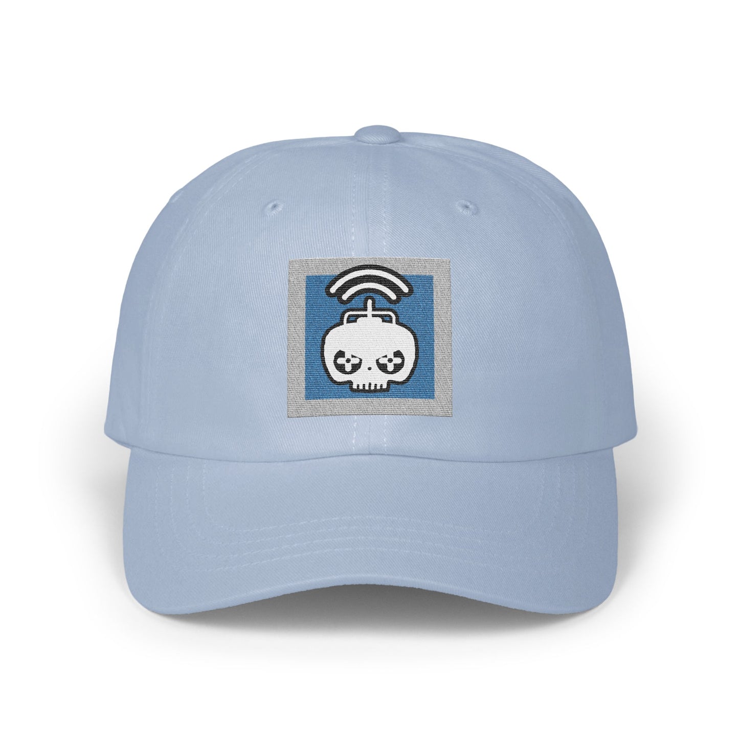 Skull and Gaming Controllers on Light Blue Hat product