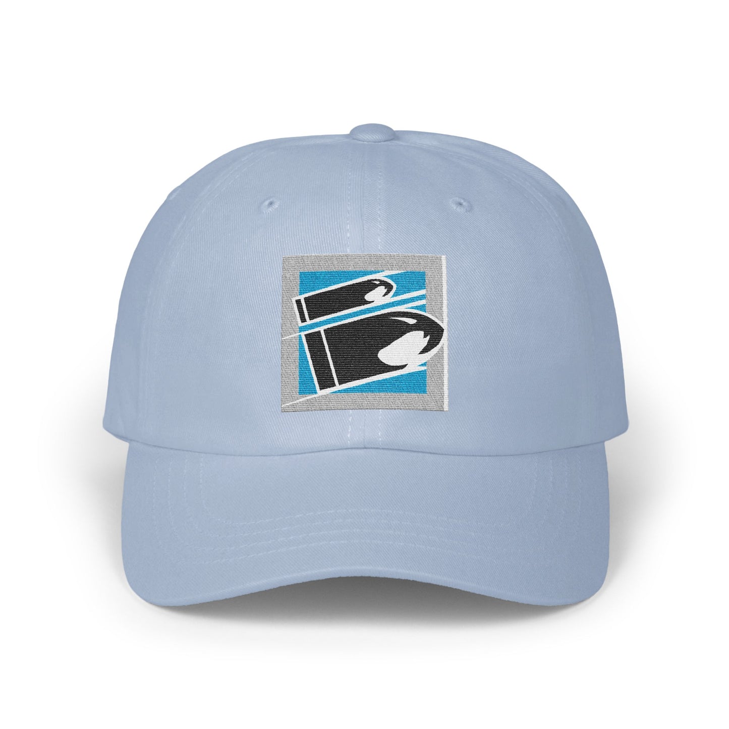 Stylish Light Blue Cap with Unique Logo Design product