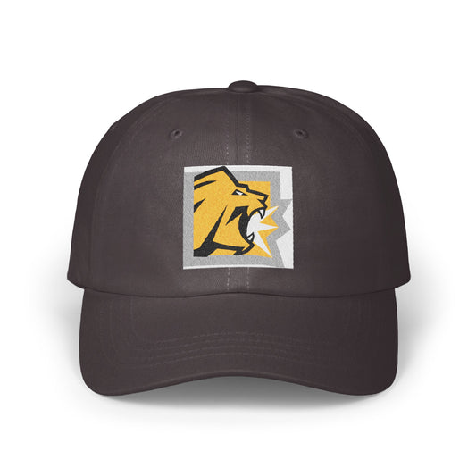Bold Lion Emblem Graphic Charcoal Baseball Cap product type