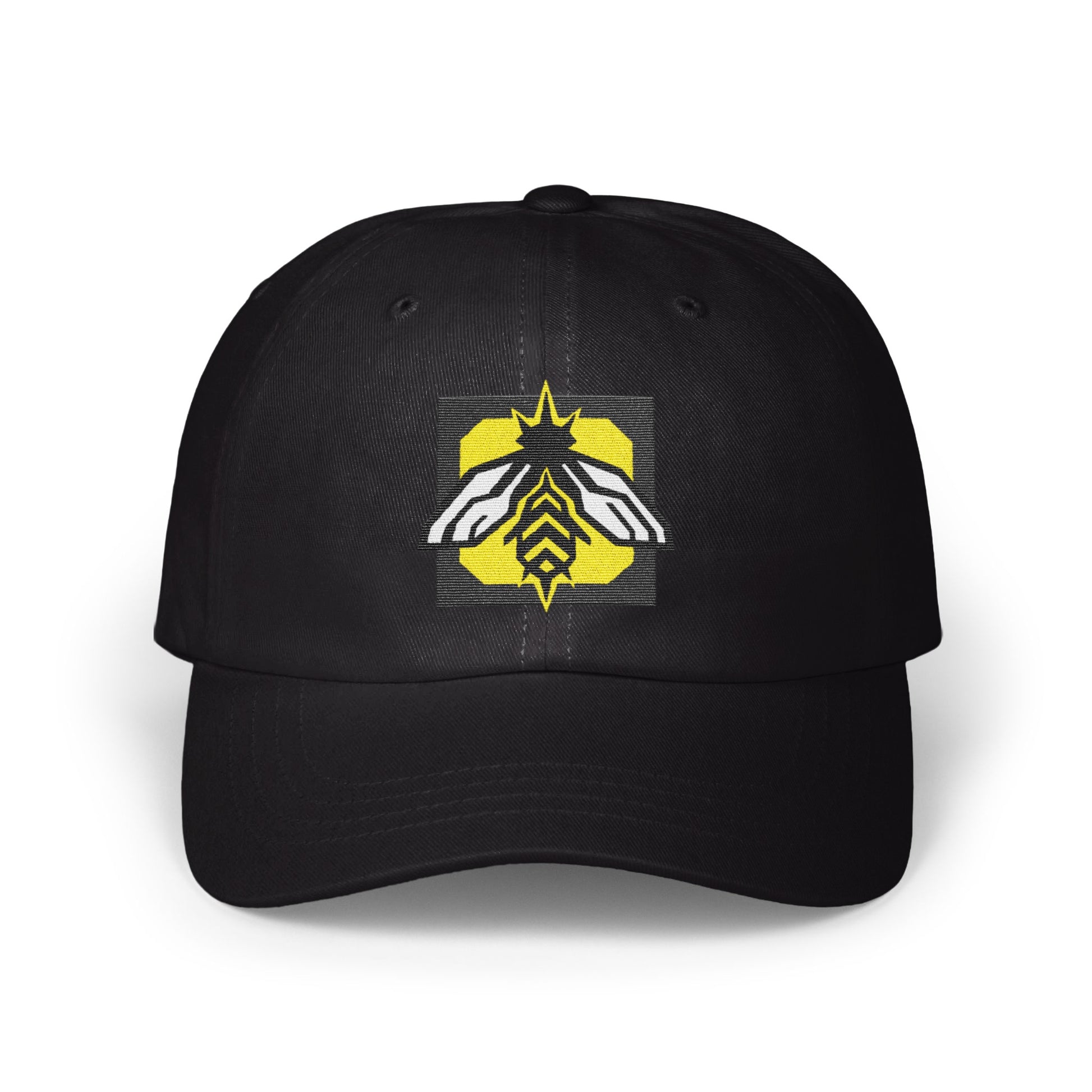 Stylish Black Baseball Cap with Bee Design product