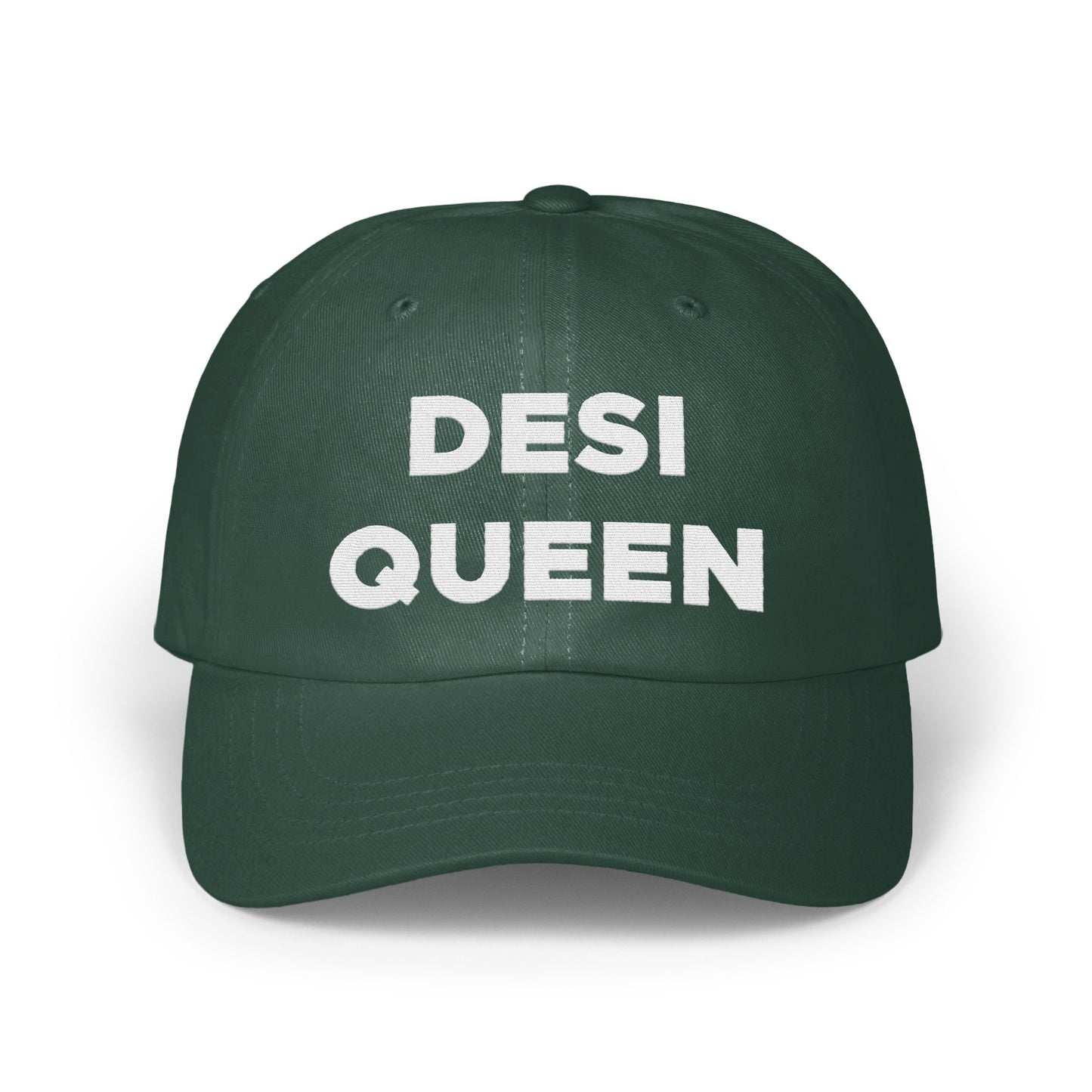 Desi Queen Embroidered Dark Green Baseball Hat product