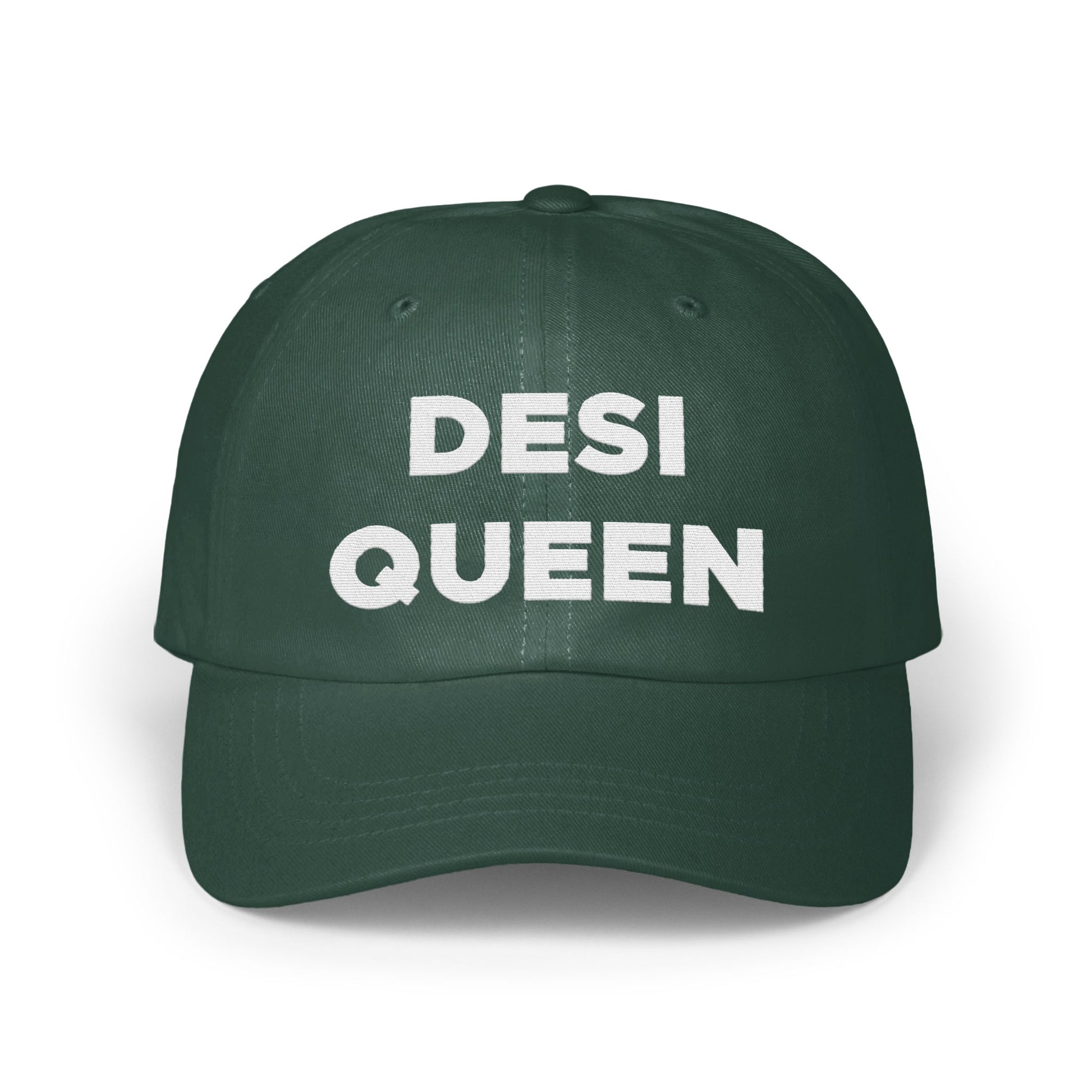 Desi Queen Embroidered Dark Green Baseball Hat product