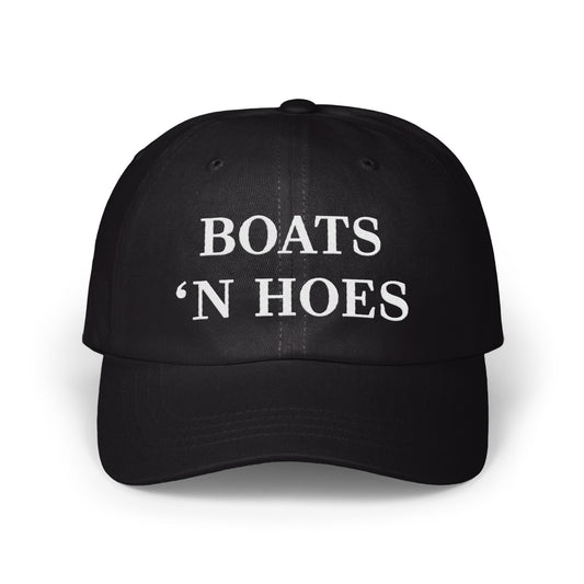 Boats 'N Hoes Text Design Black Hat product