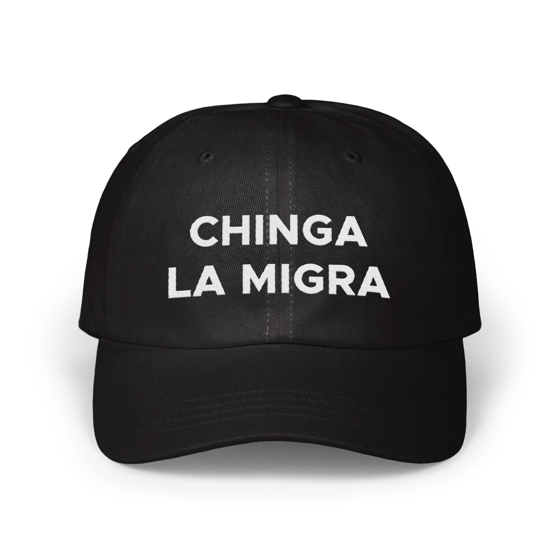 Chinga La Migra Statement Black Baseball Cap product