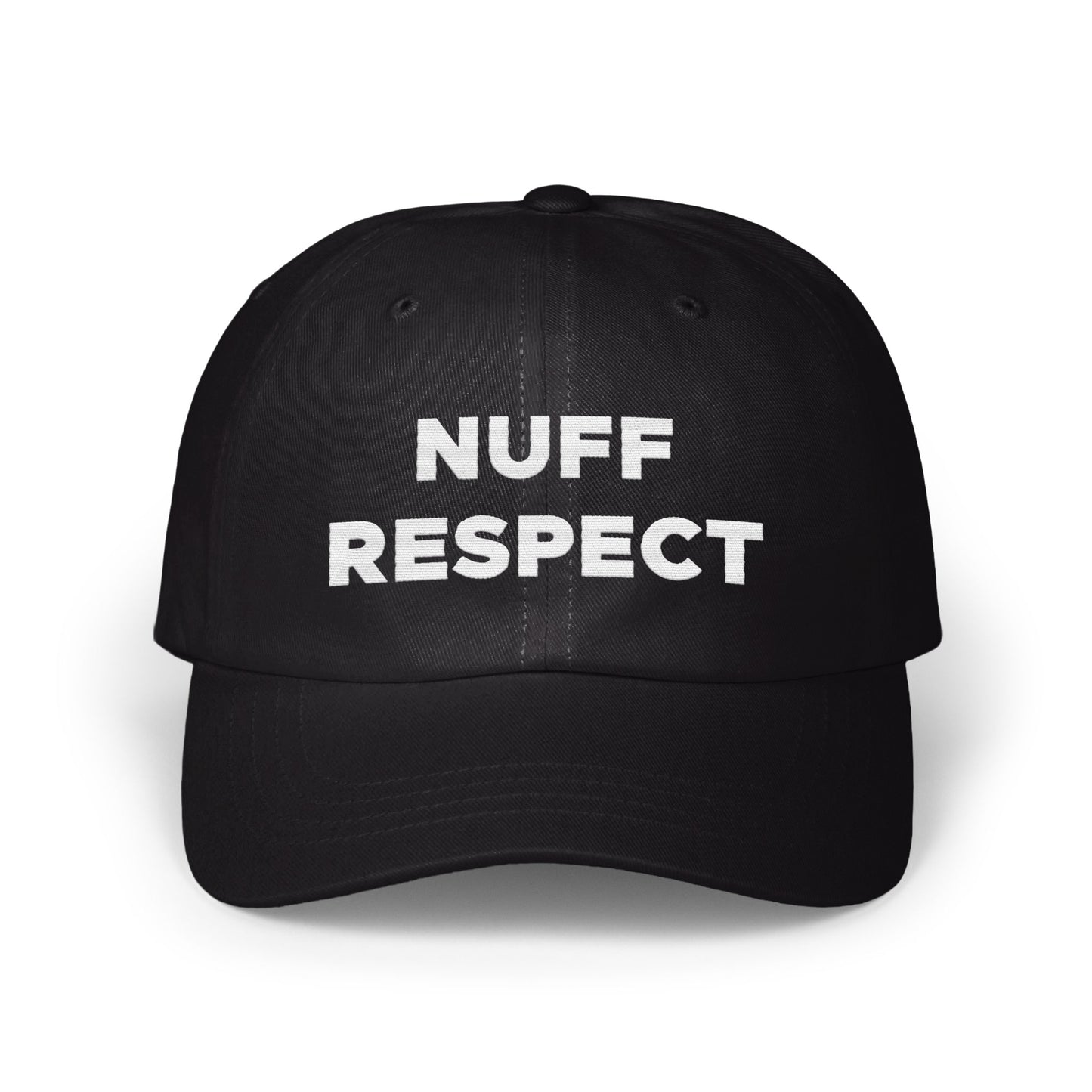 NUFF RESPECT Embroidered Black Cap product