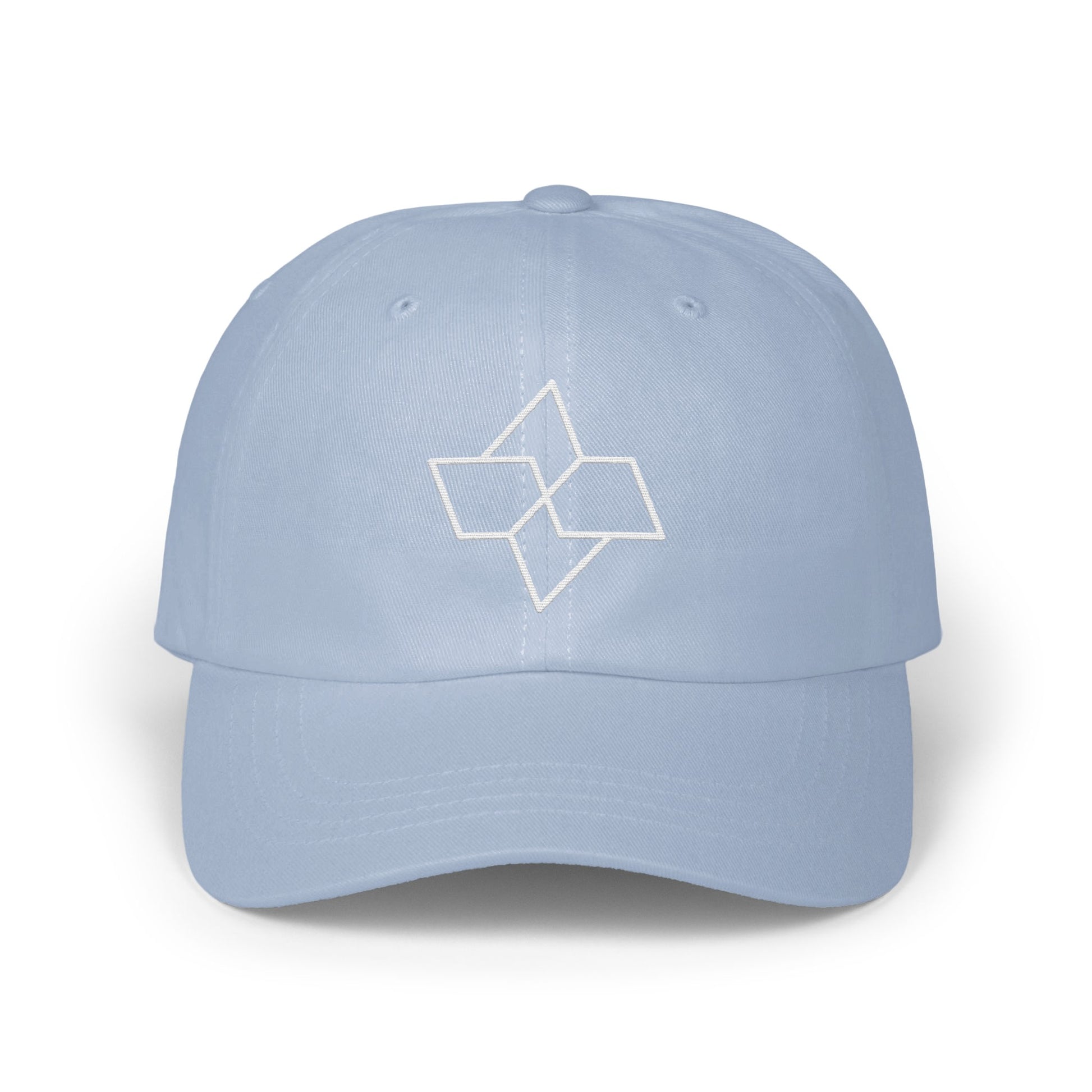 Stylish Light Blue Baseball Cap with Geometric Design product type