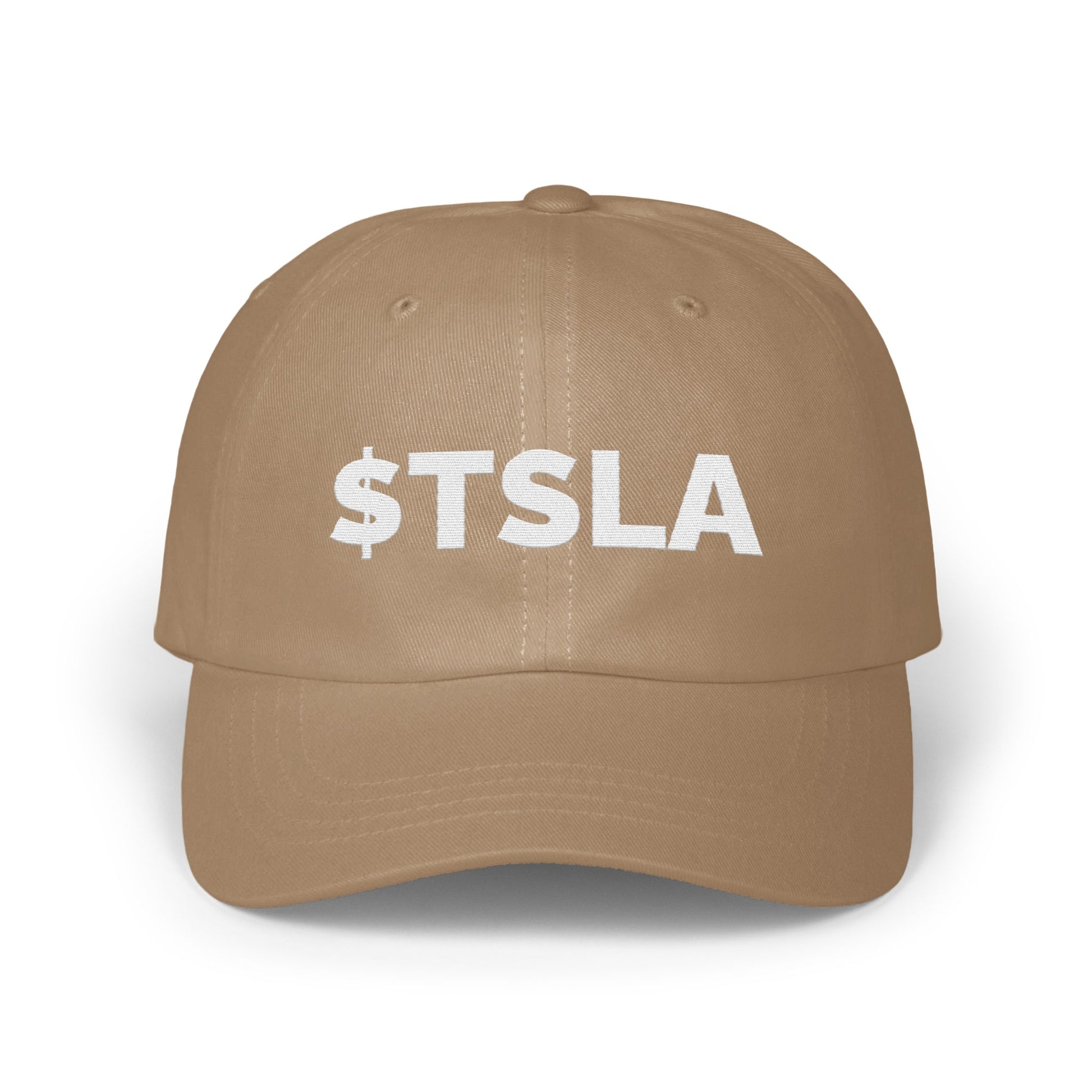Unique Beige Hat with Iconic $TSLA Logo product type