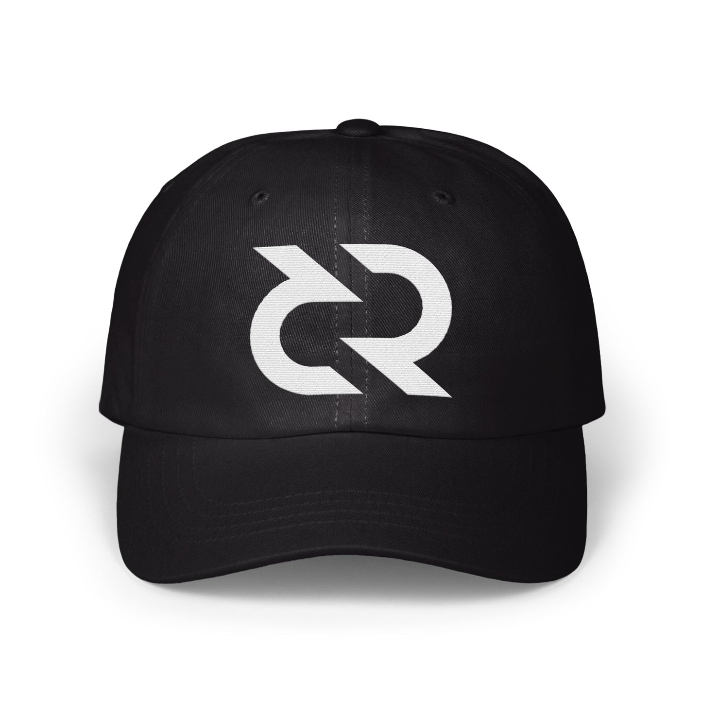 Sleek Black Cap with Stylish White Logo Hat product