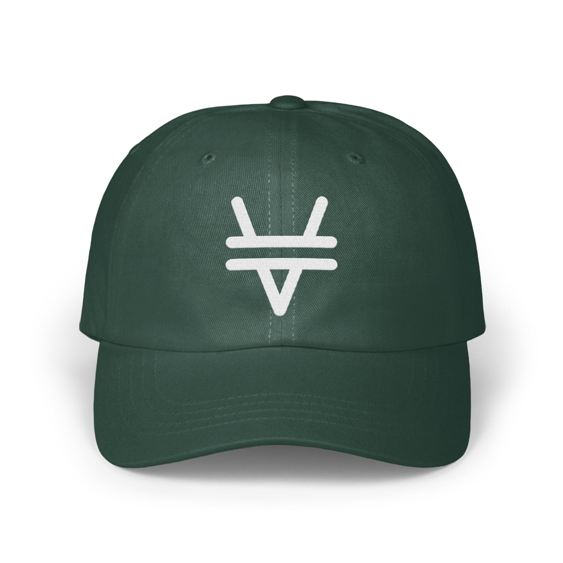 Unique Green Cap with Bold Symbol Design hat product