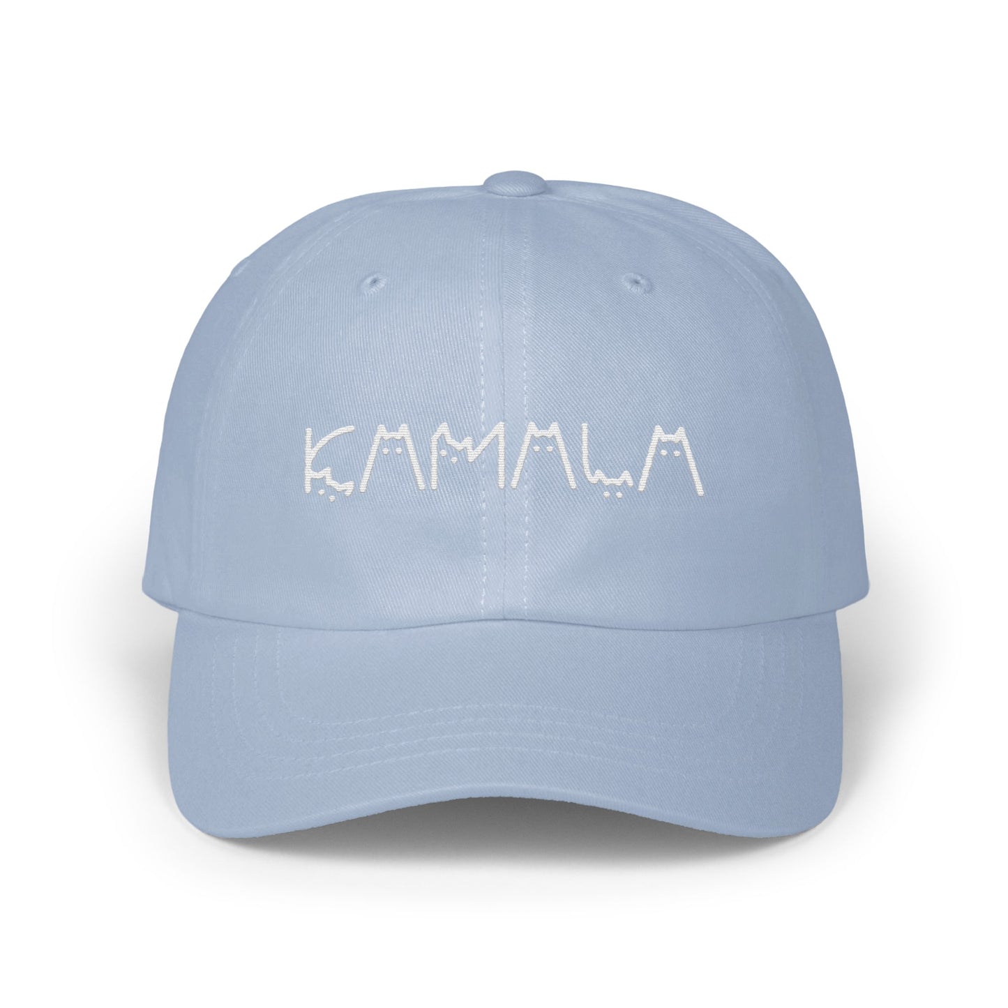Stylish Light Blue Hat with Unique Embroidery Hat