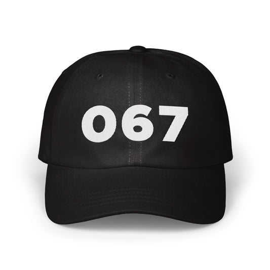 Classic Black Hat with Bold Number 067 Stylish Hat product type