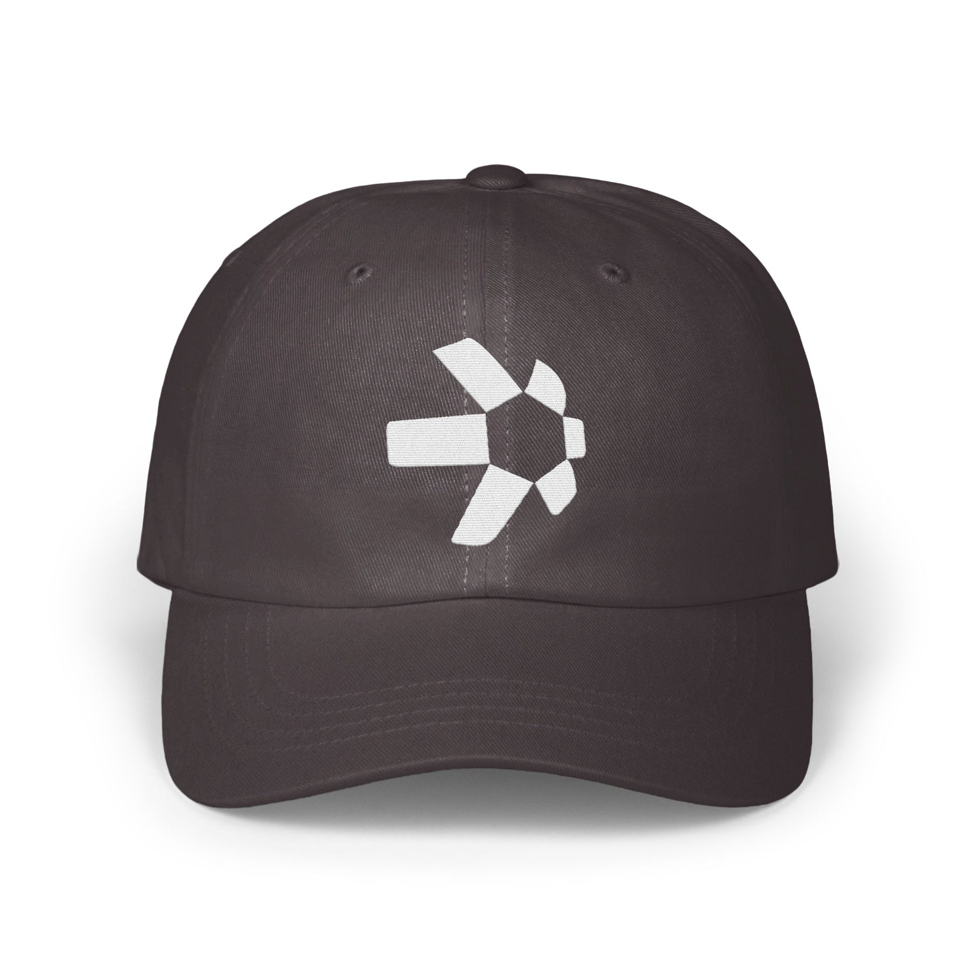 Stylish Black Hat with Unique Logo Design product type
