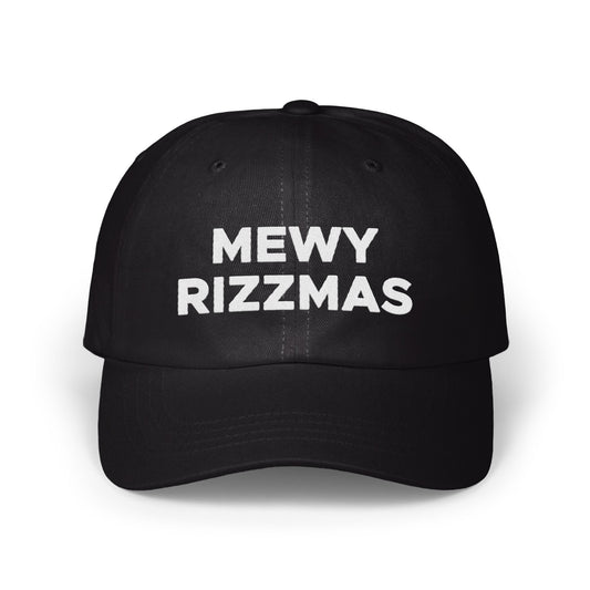 Mewy Rizzmas Funny Phrase Christmas Hat product type