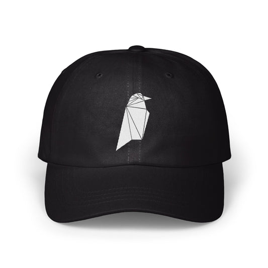 Black Baseball Cap with Geometric Bird Design product