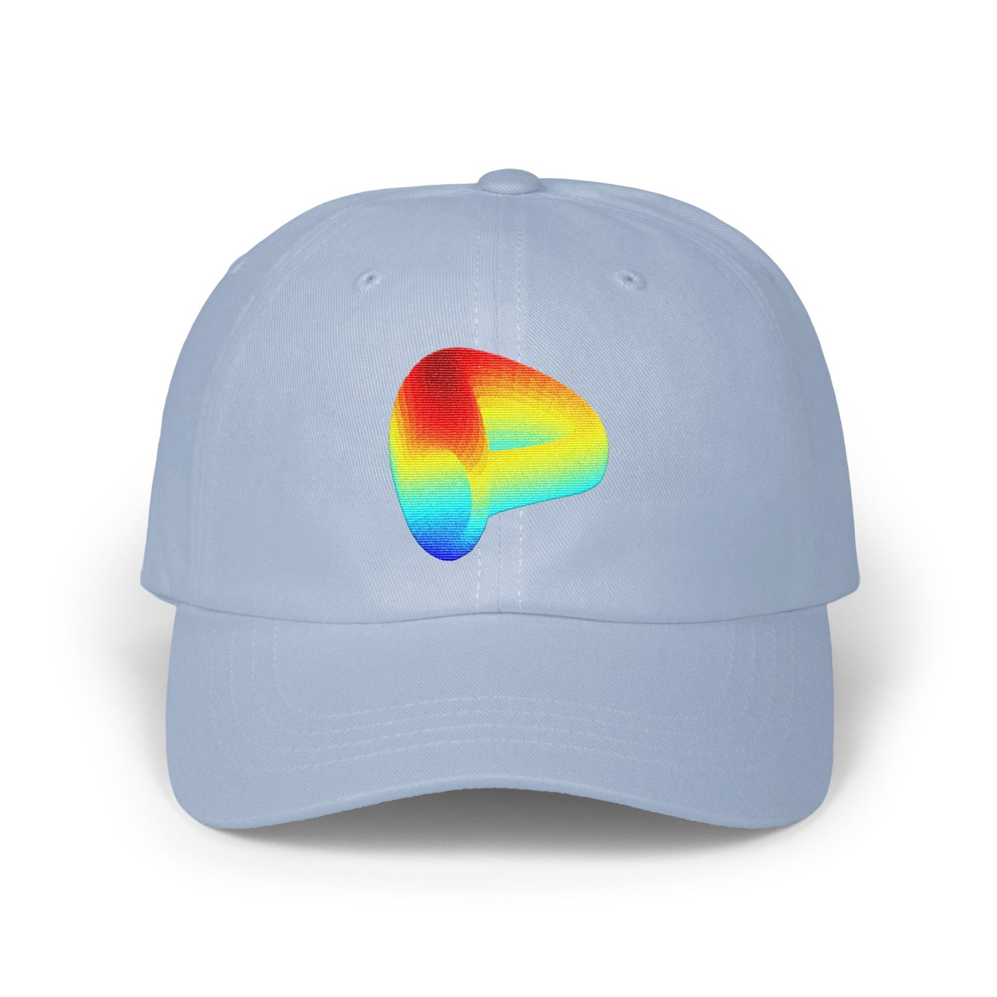 Stylish Blue Hat With Colorful 3D Design Hat Product Type