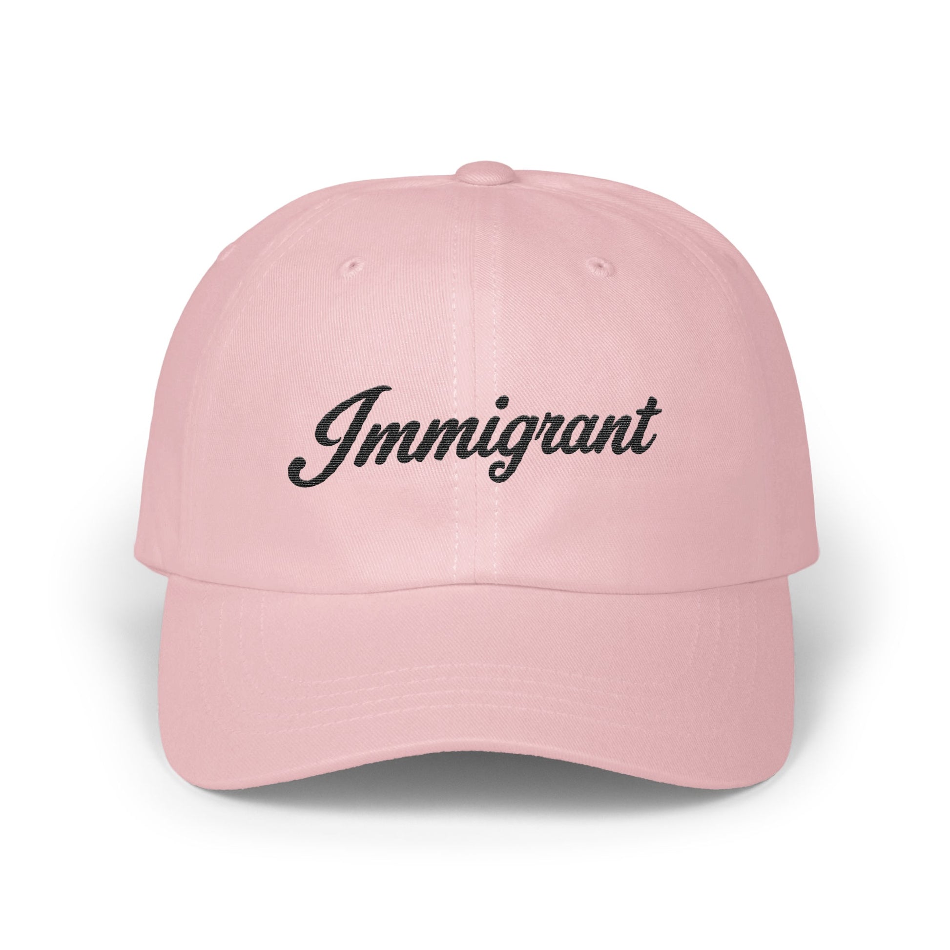 Immigrant Script Design on Light Pink Cap product