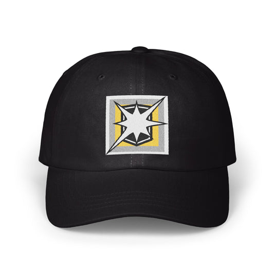 Stylish Black Cap with Star and Yellow Square product